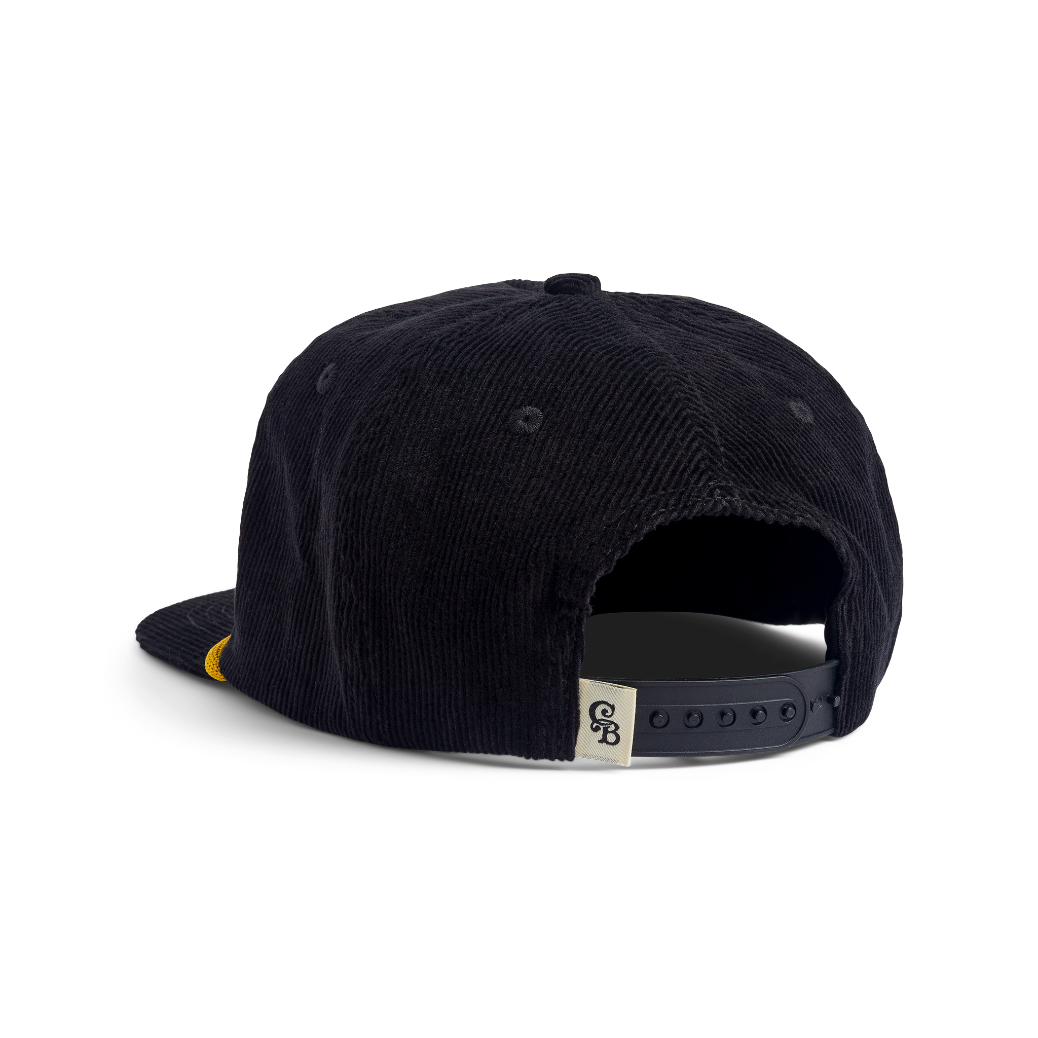 Casa Bonita Black Corduroy Sunset Tower Flat Brim Hat