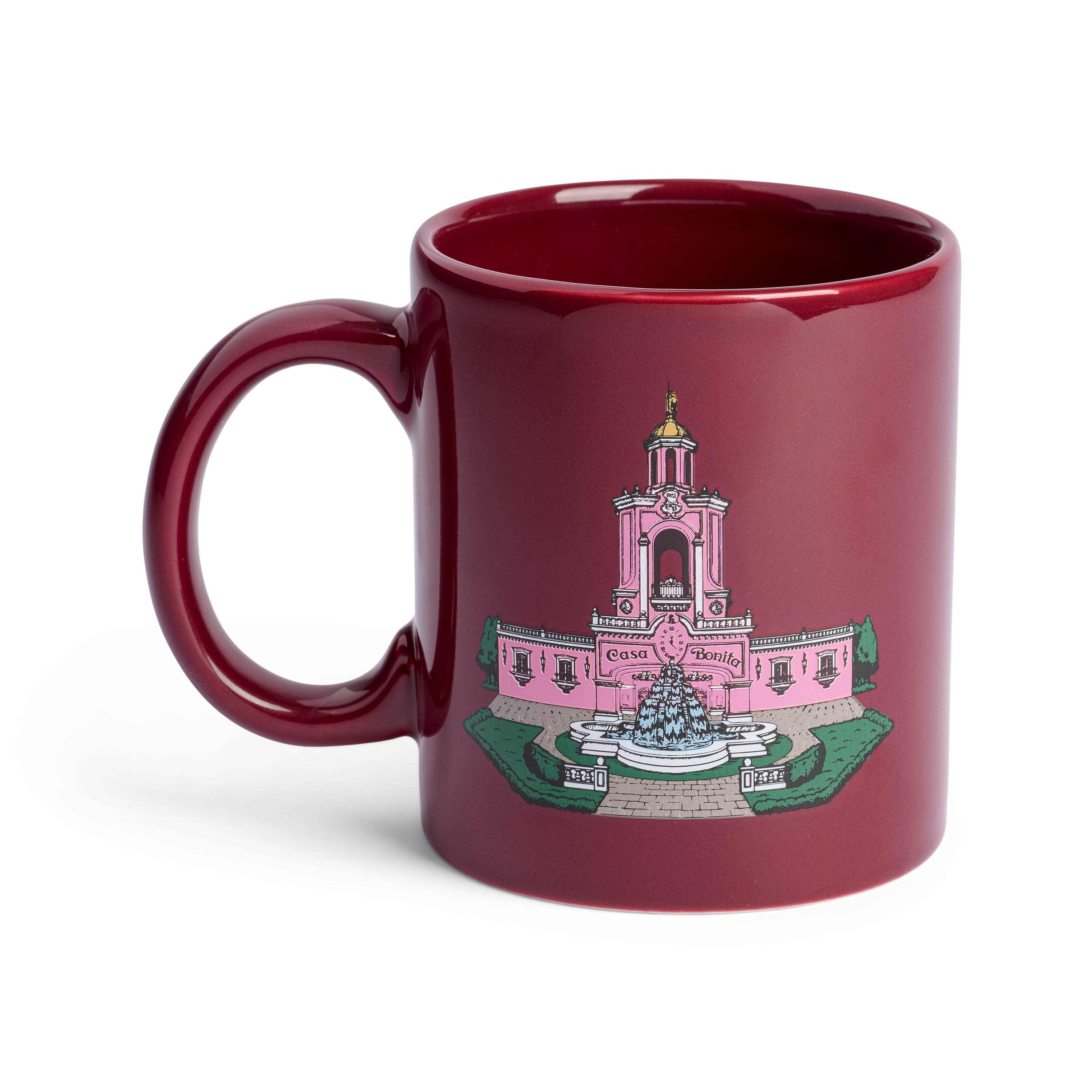Casa Bonita Burgundy Landmark Tower C-Handle Mug