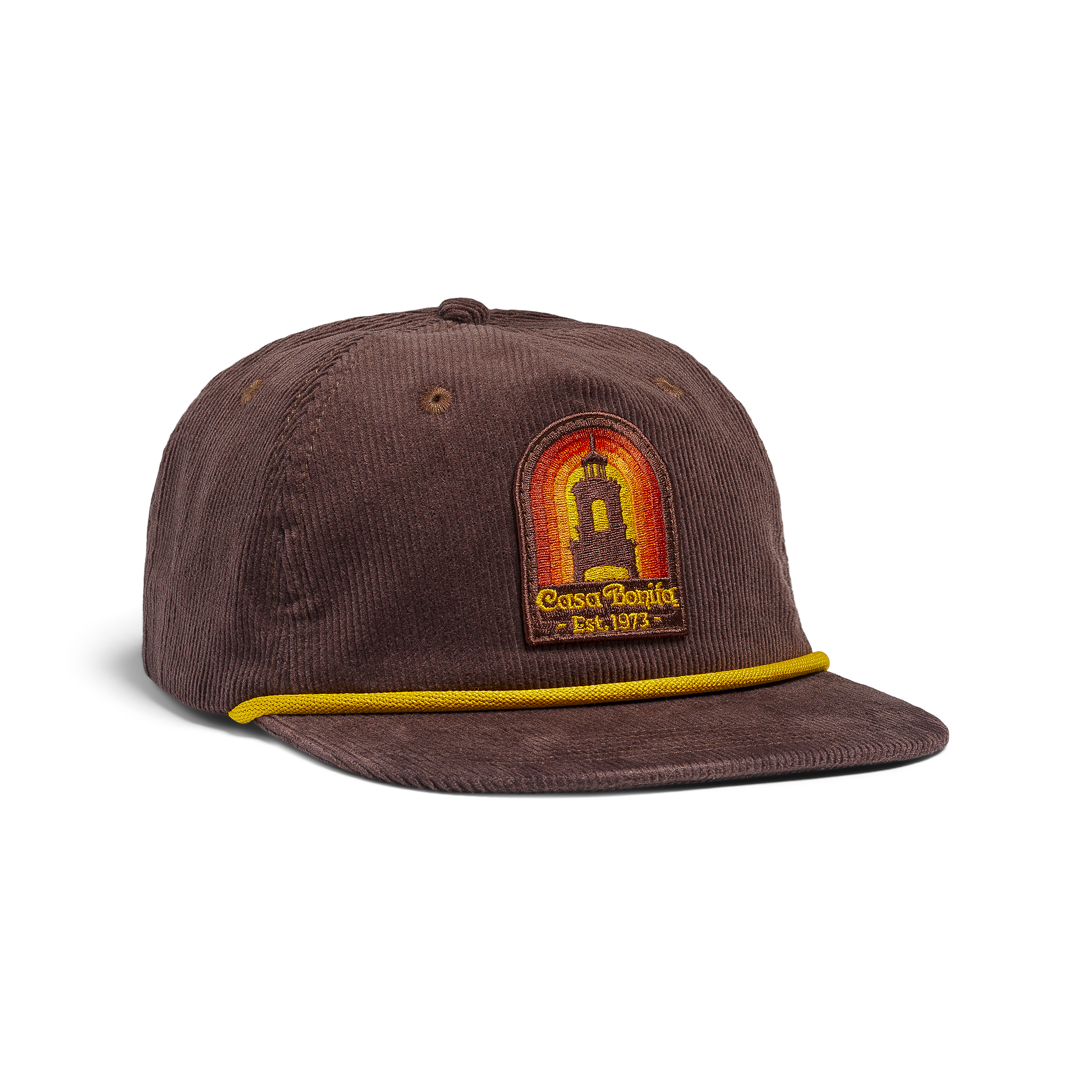 Casa Bonita Brown Corduroy Sunset Tower Unstructured Snapback