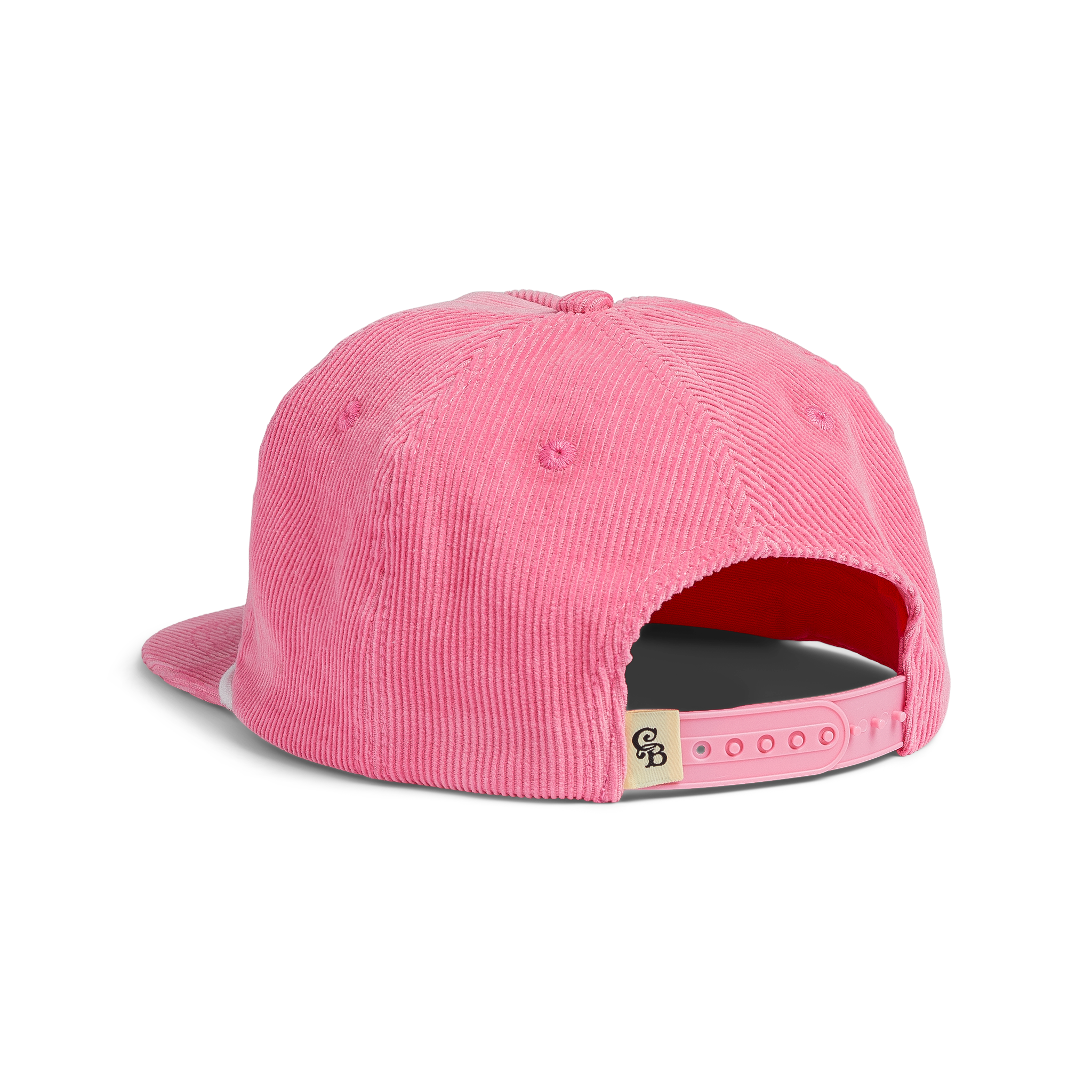Casa Bonita Pink Corduroy Chain Stitch Logo Flat Brim Hat