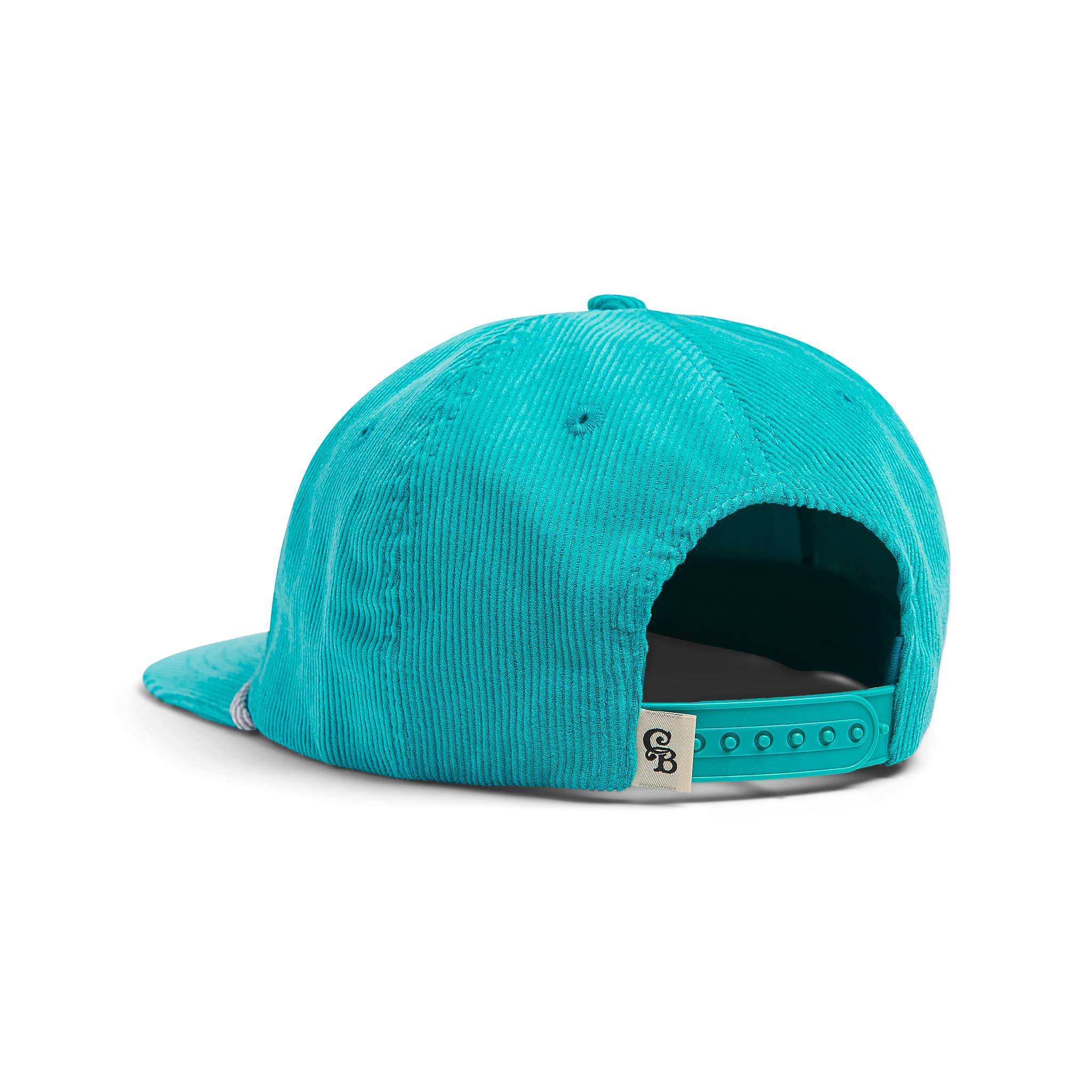 Casa Bonita Teal Corduroy and Cream Chain Stitched Unstructured Snapback