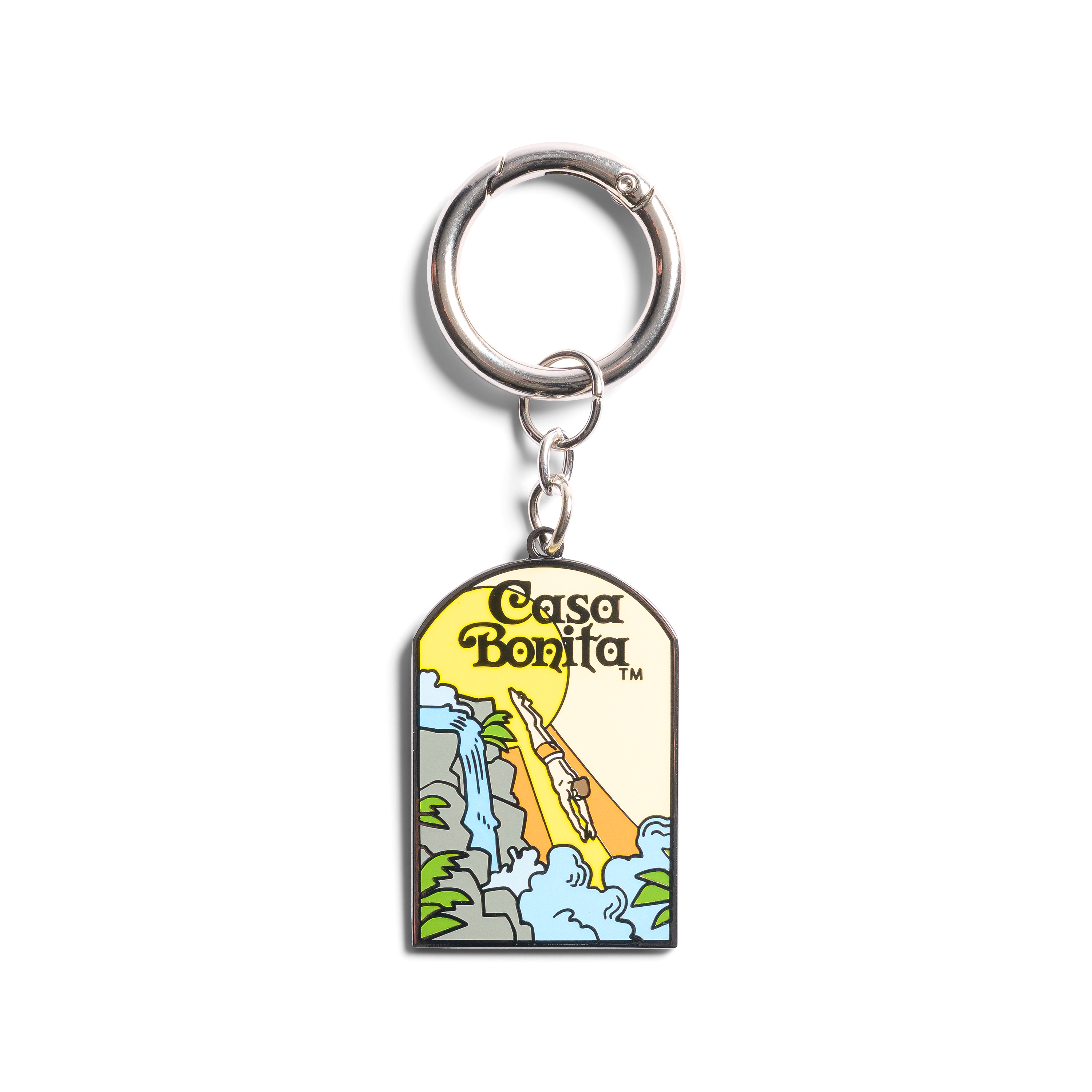 Casa Bonita Retro Diver Enamel Keychain