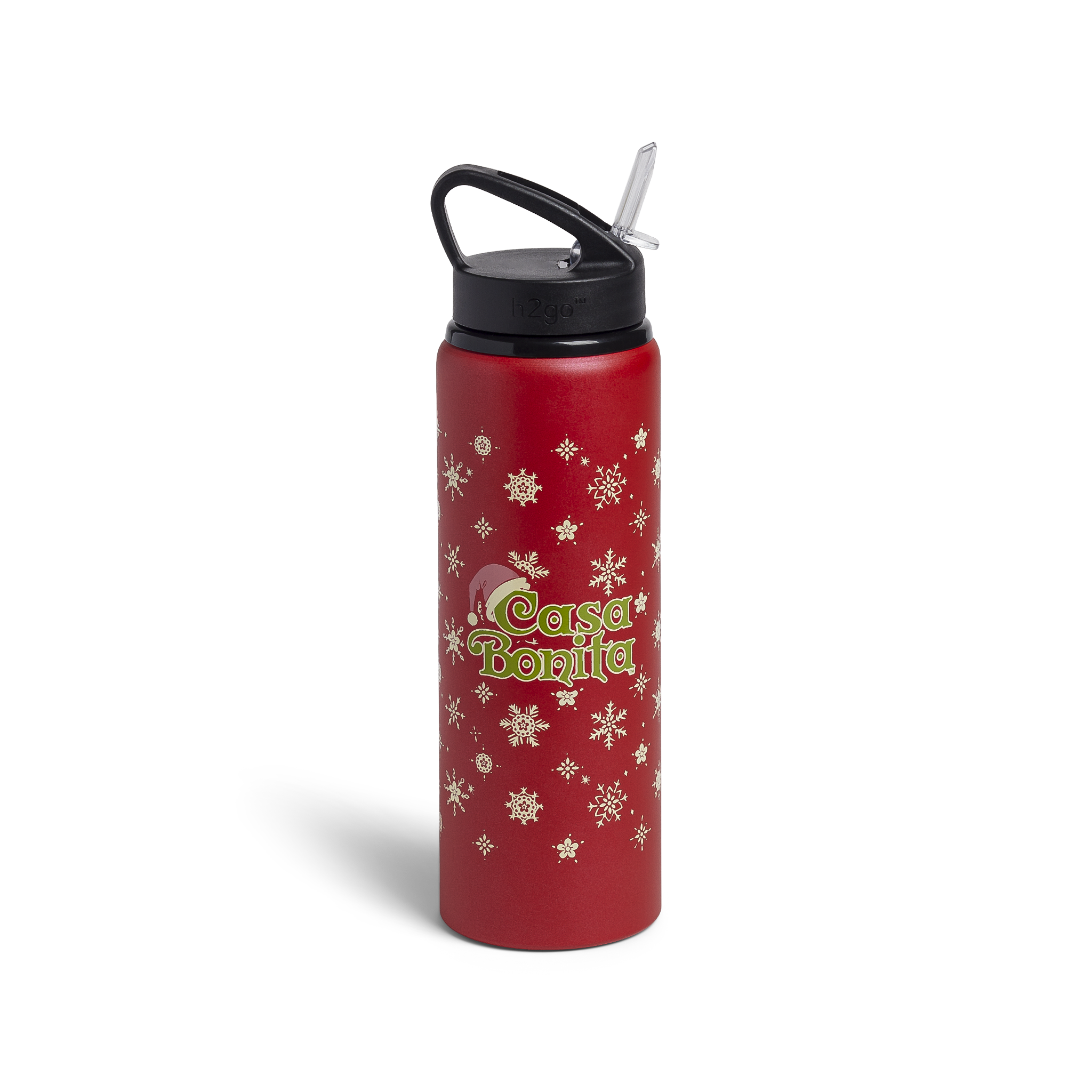 Casa Bonita Red 28oz Christmas Water Bottle
