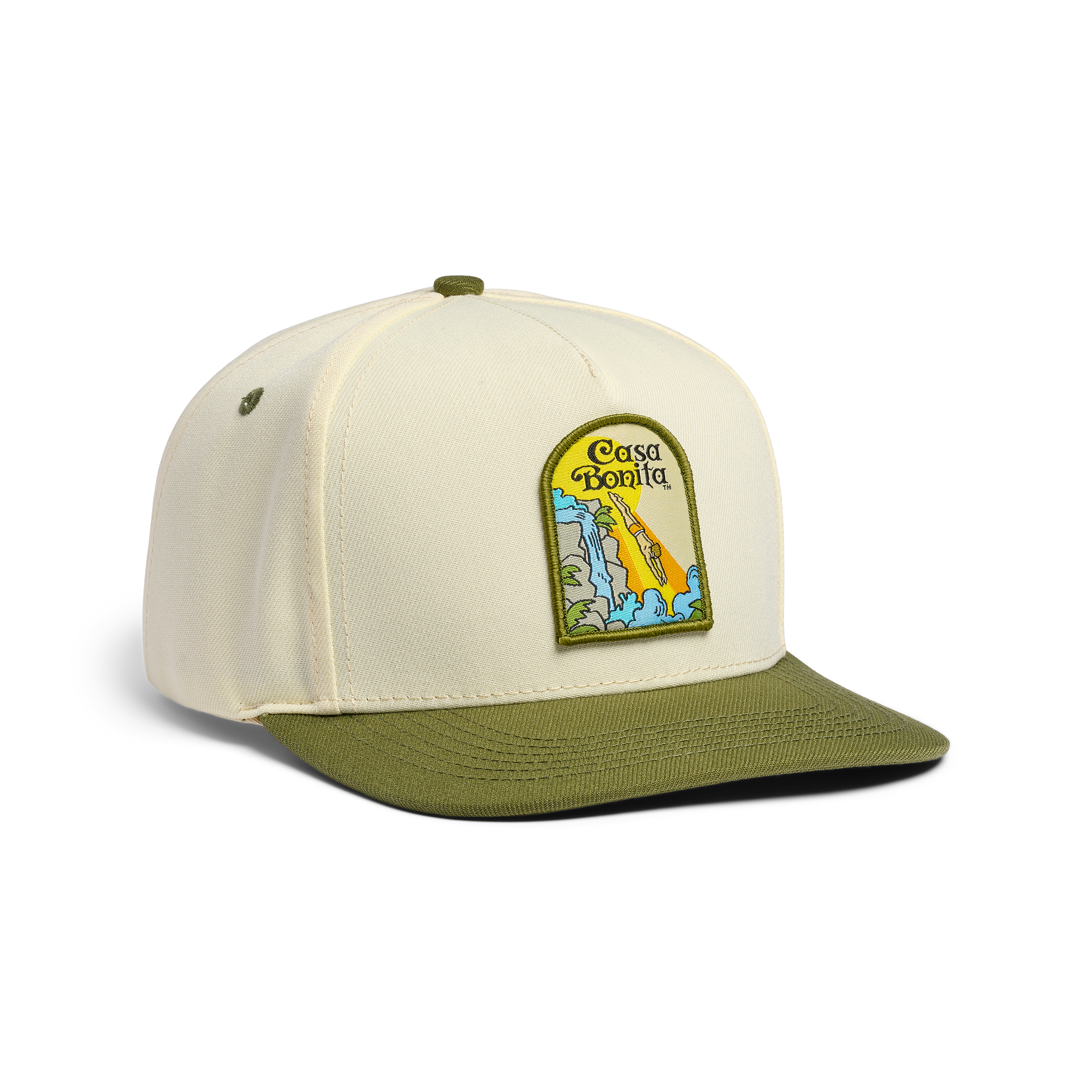 Casa Bonita Cream Two-Tone Retro Diver A-Frame Hat