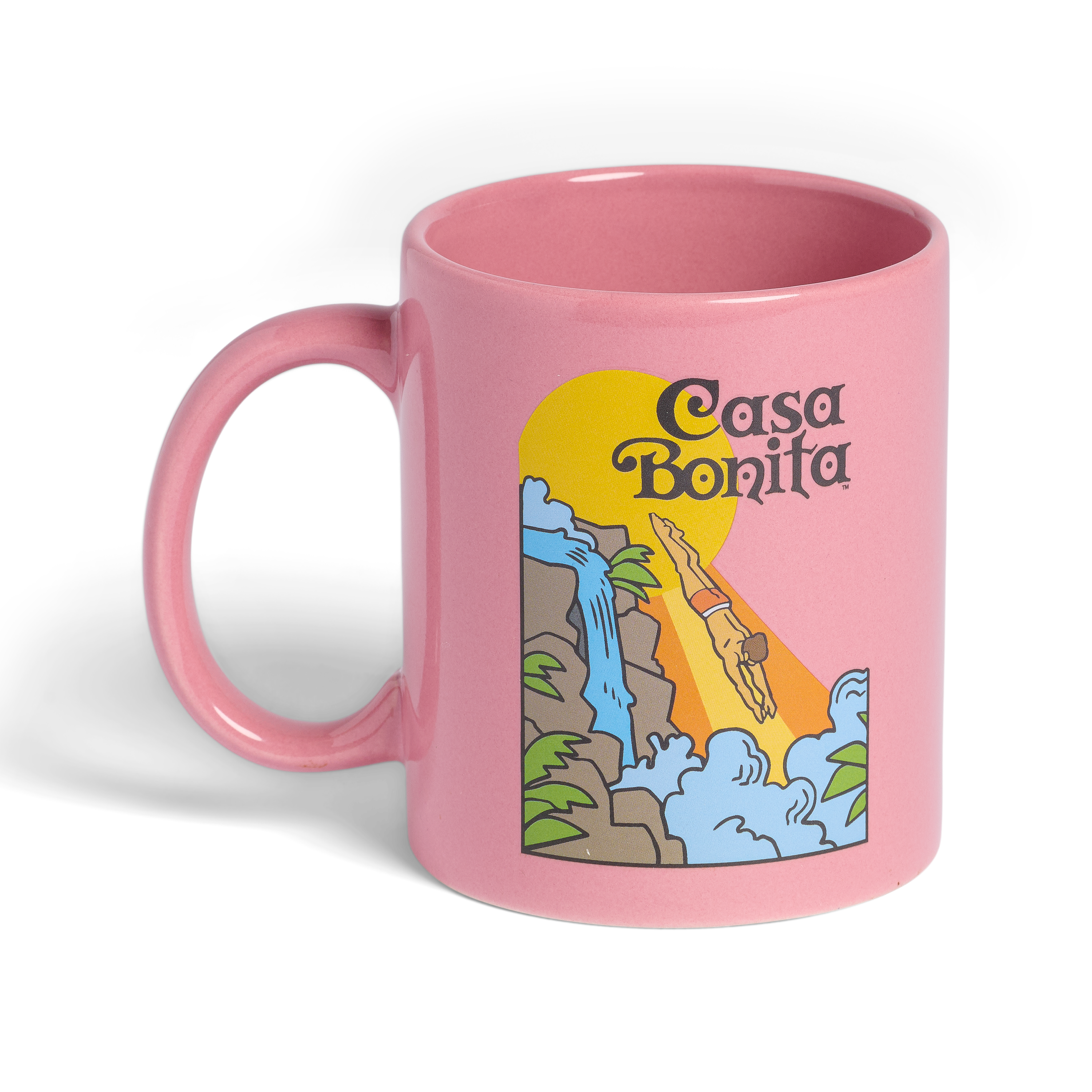 Casa Bonita Pink Retro Diver Mug