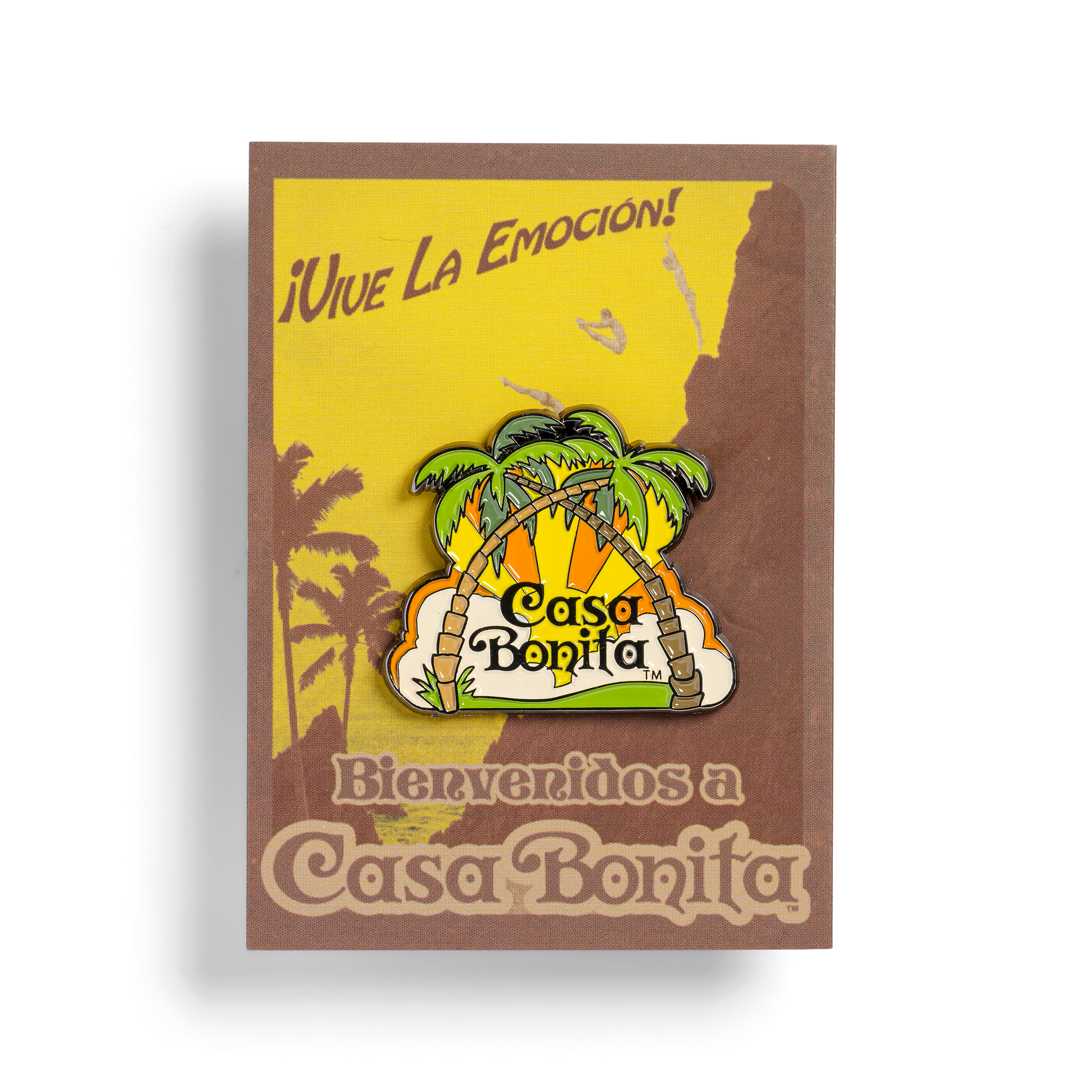 Casa Bonita Retro Palm Trees Enamel Pin