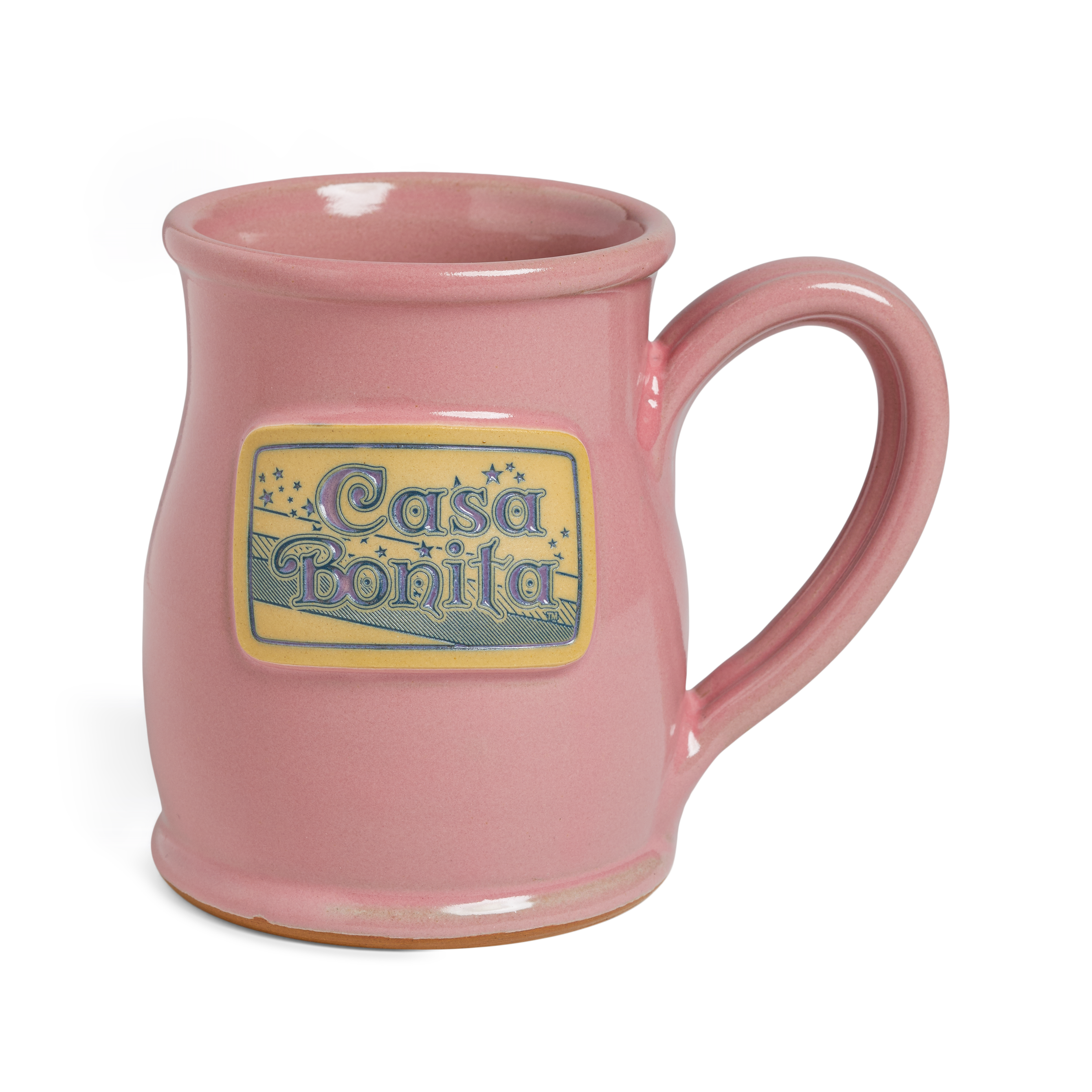 Casa Bonita Pink Badge Tall Belly Mug