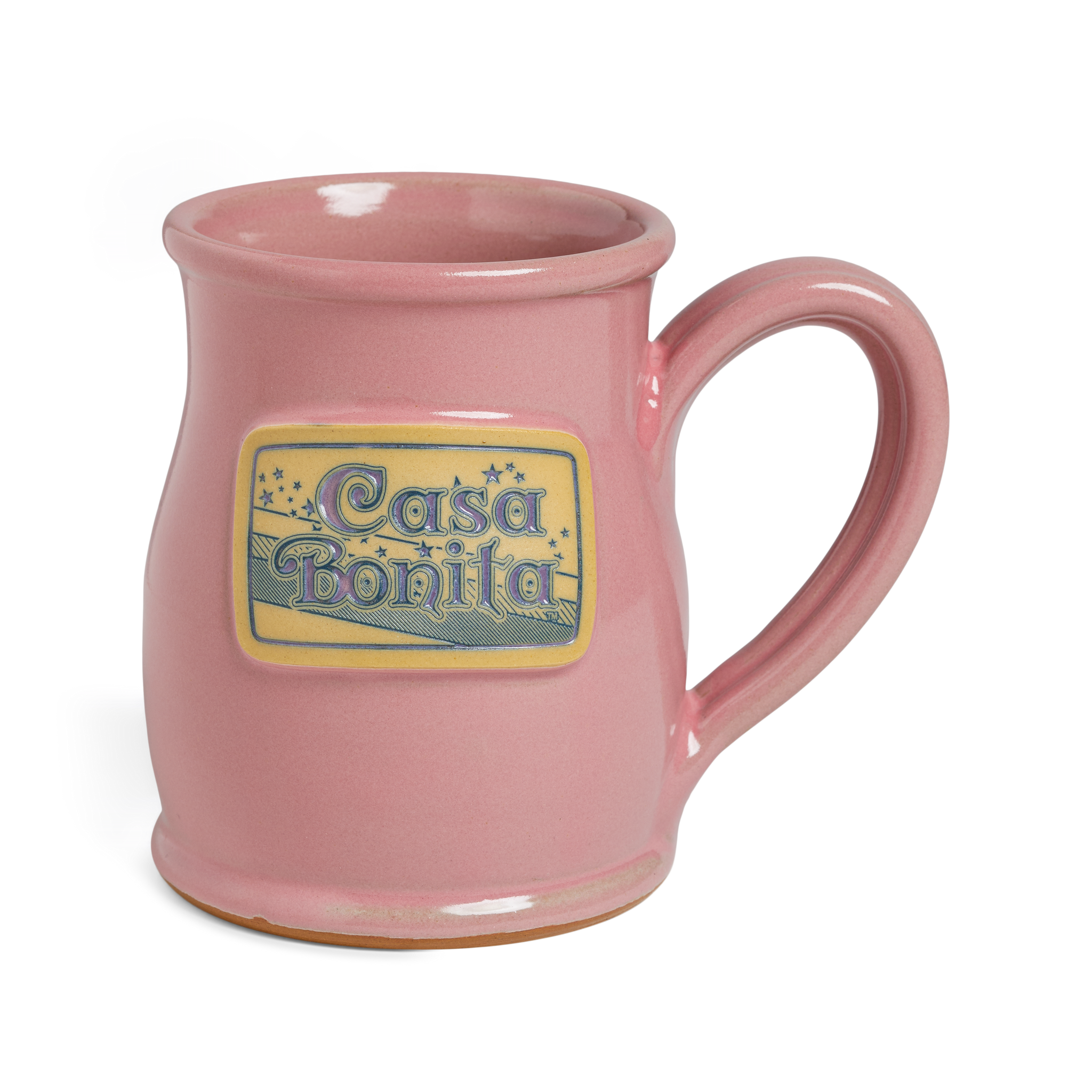 Casa Bonita Pink Badge Tall Belly Mug