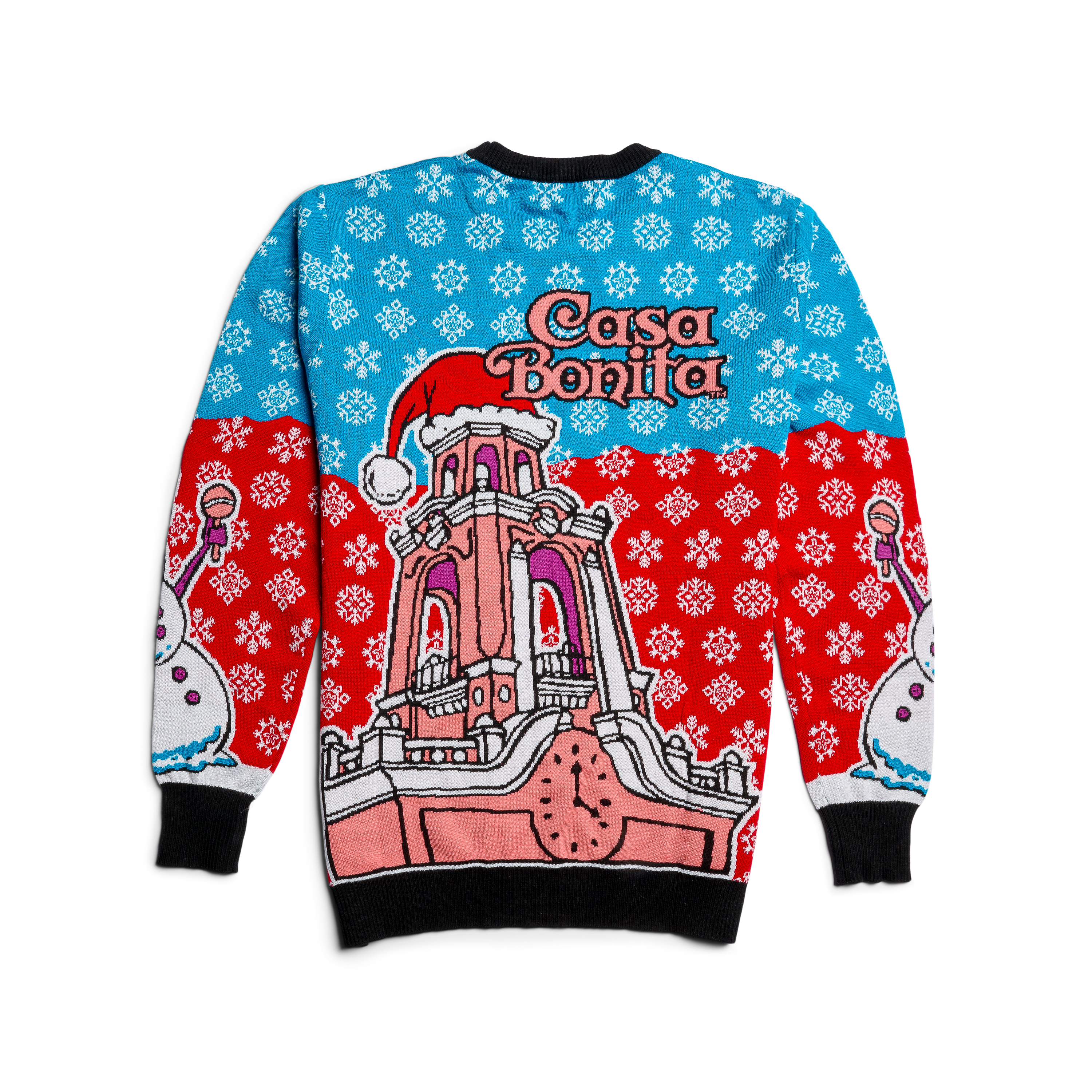 Casa Bonita Snowy Tower Ugly Christmas Sweater