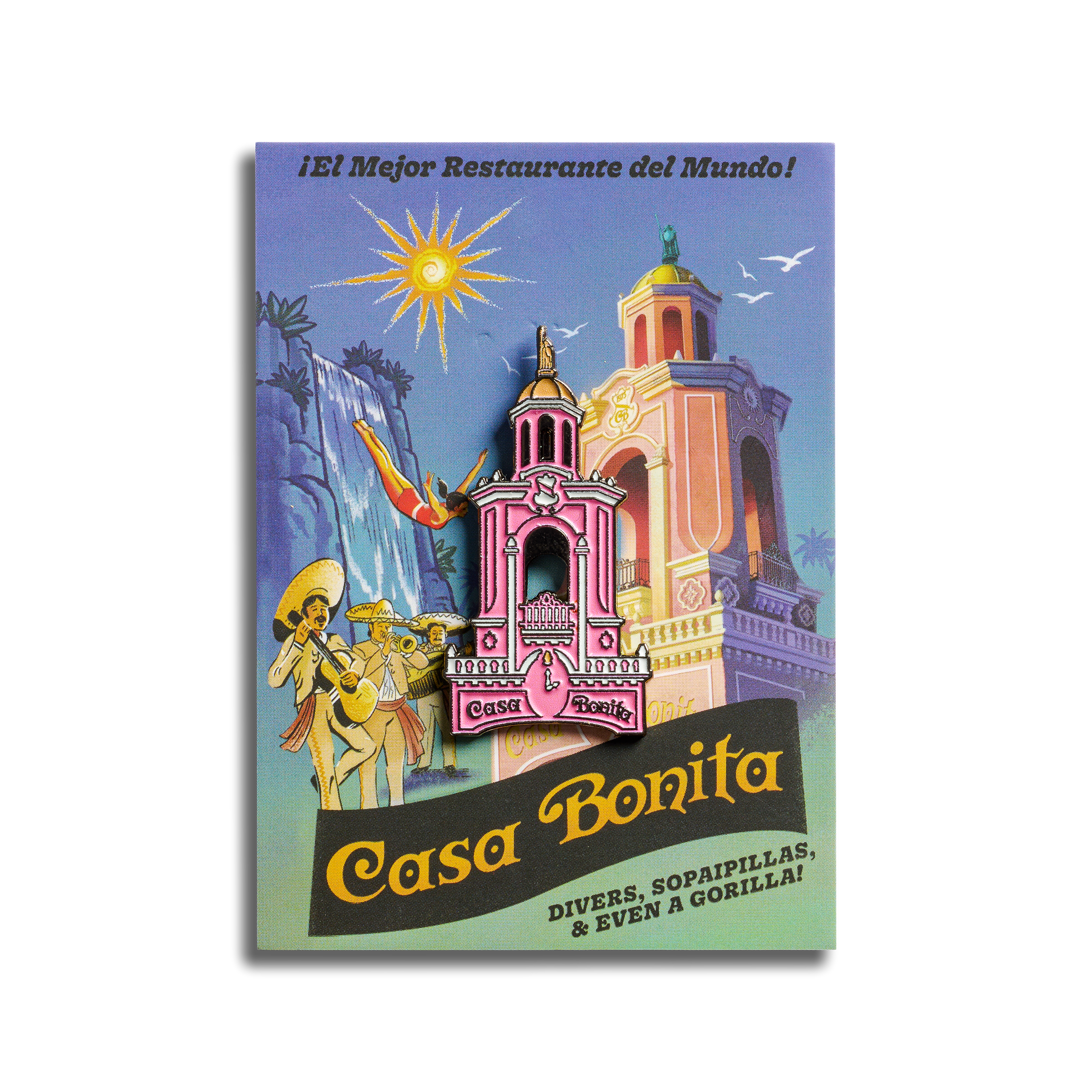 Casa Bonita Tower Enamel Pin