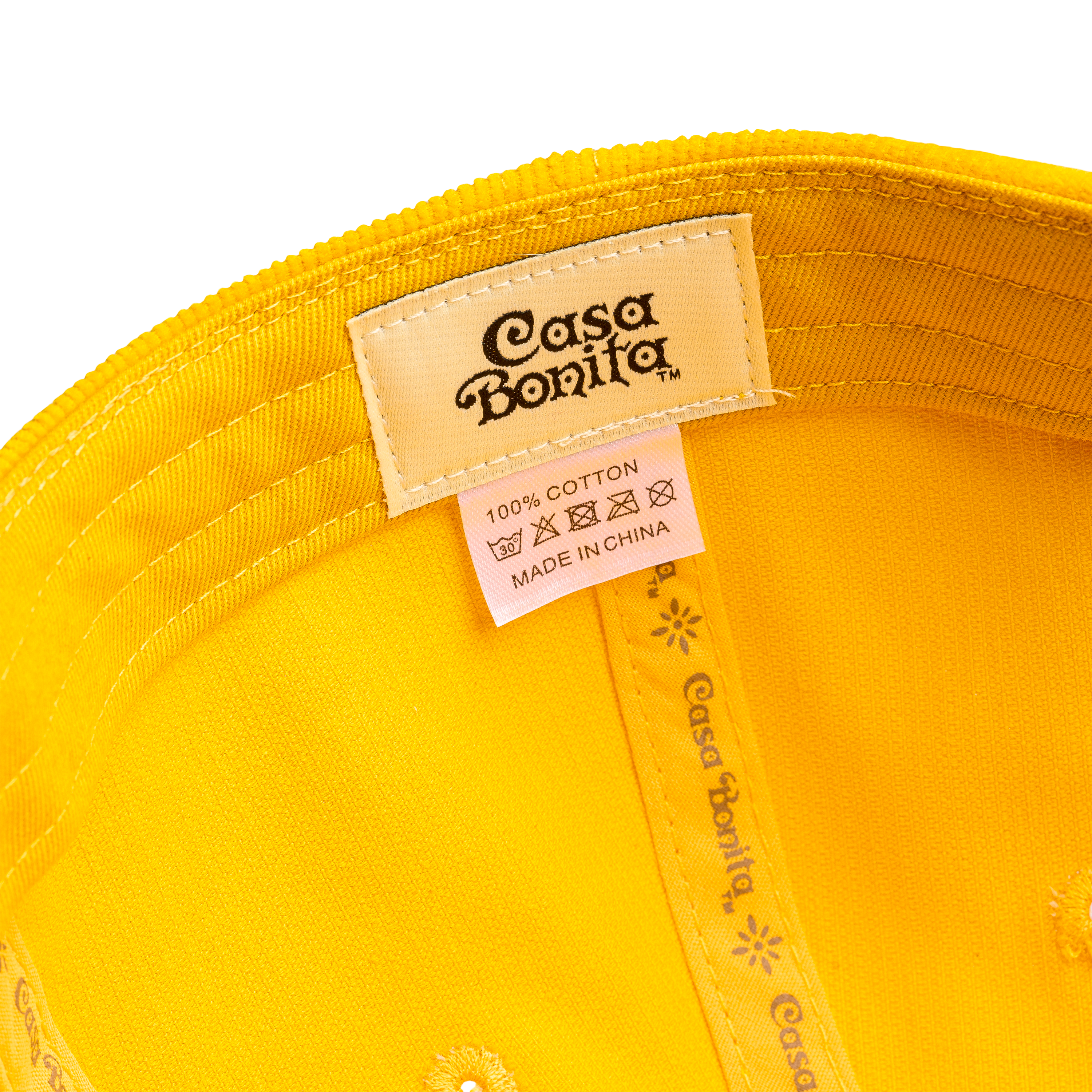 Casa Bonita Mustard Corduroy Sunrise Tower Flat Brim Hat