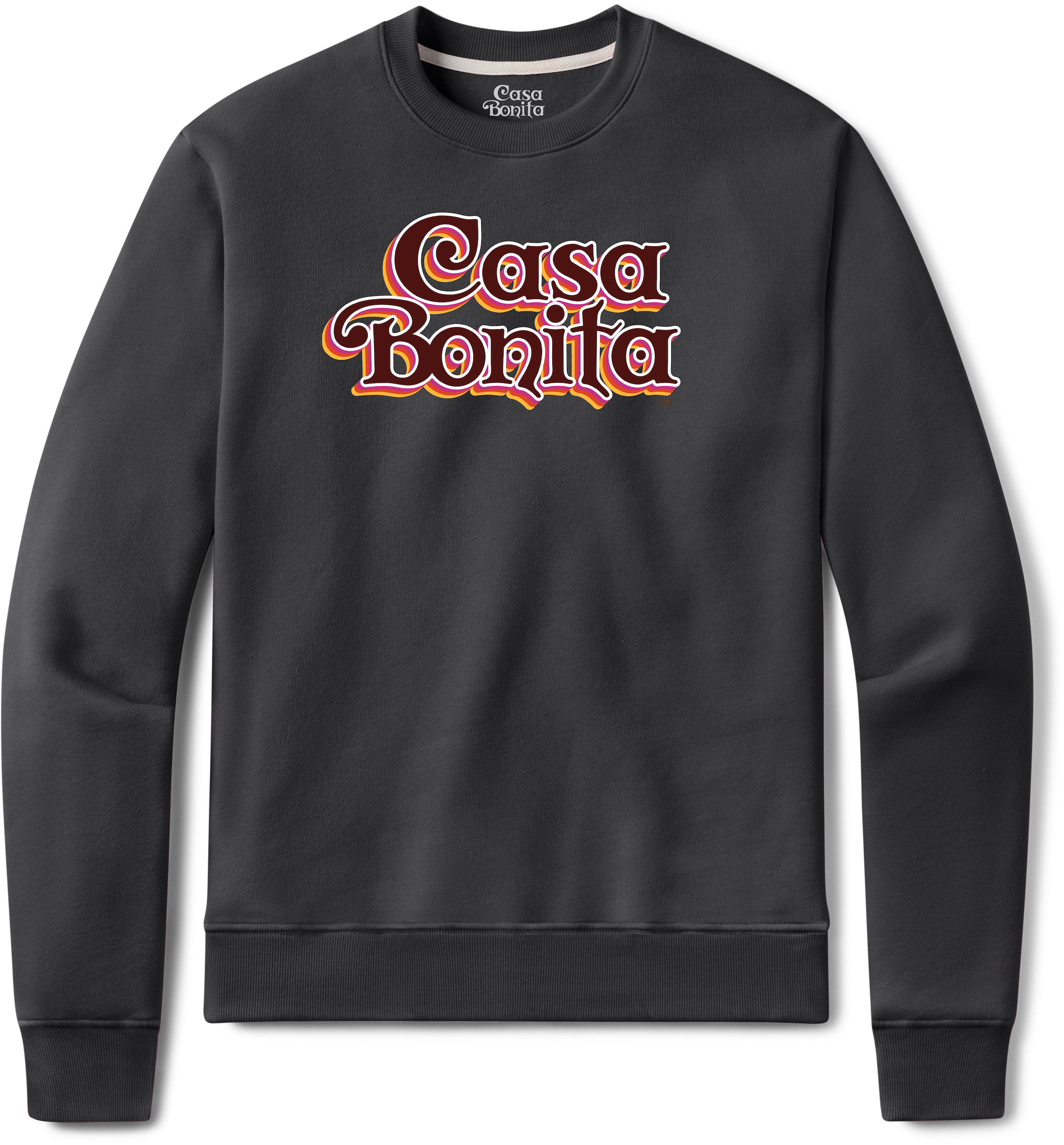 Casa Bonita Black Tri Stack Crew Sweatshirt