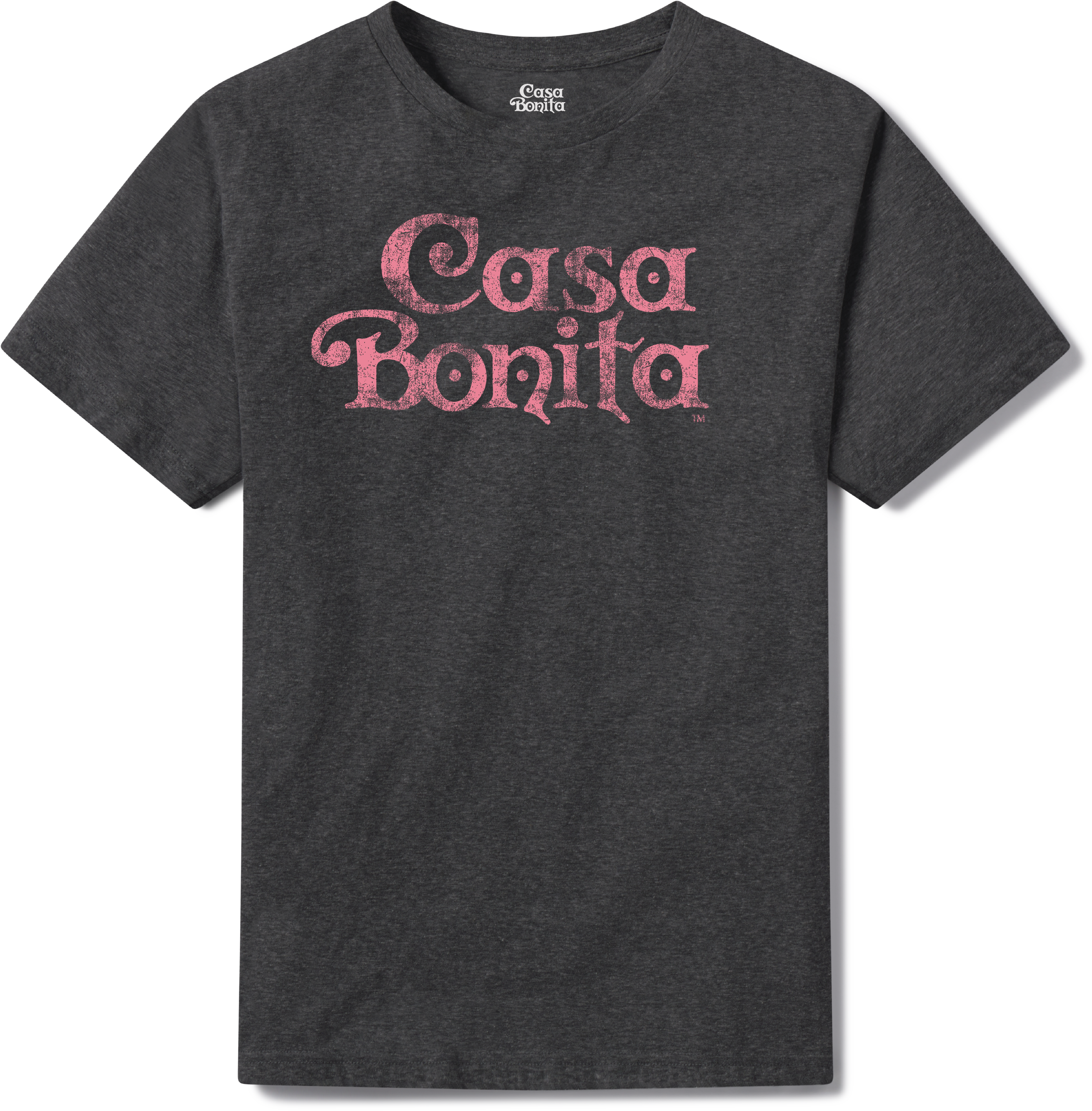 Casa Bonita Gray Distressed Wordmark T-Shirt
