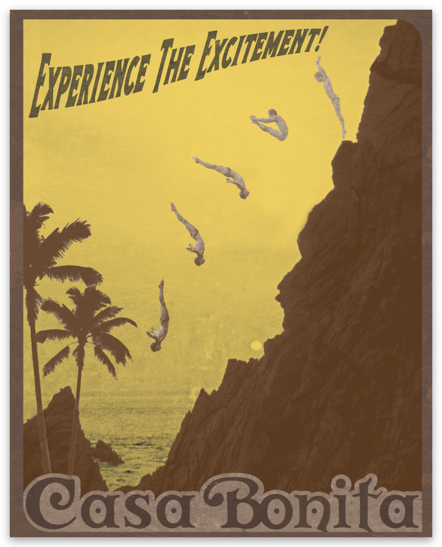 Casa Bonita Diver Sticker