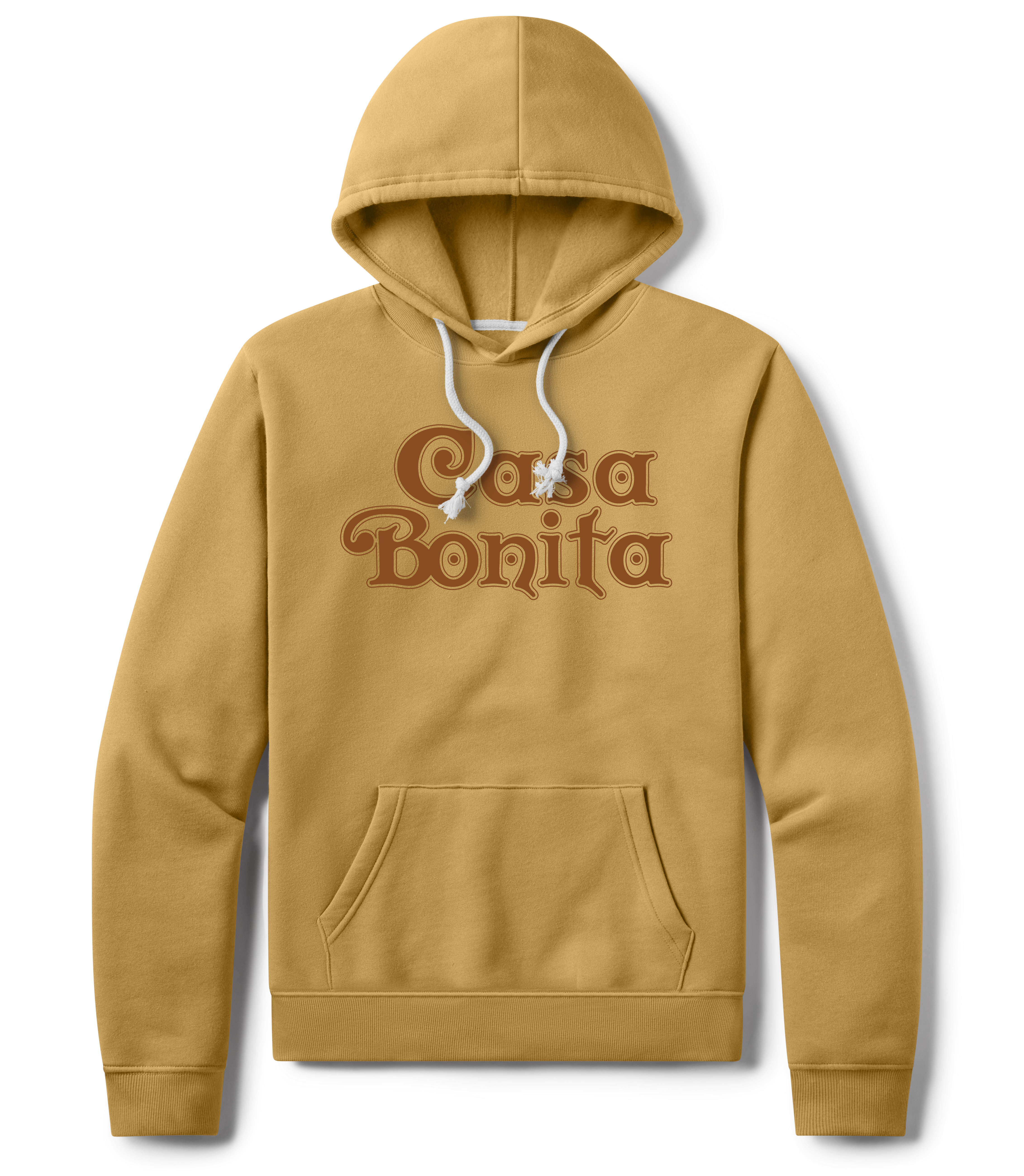 Casa Bonita Mustard Outline Logo Hoodie