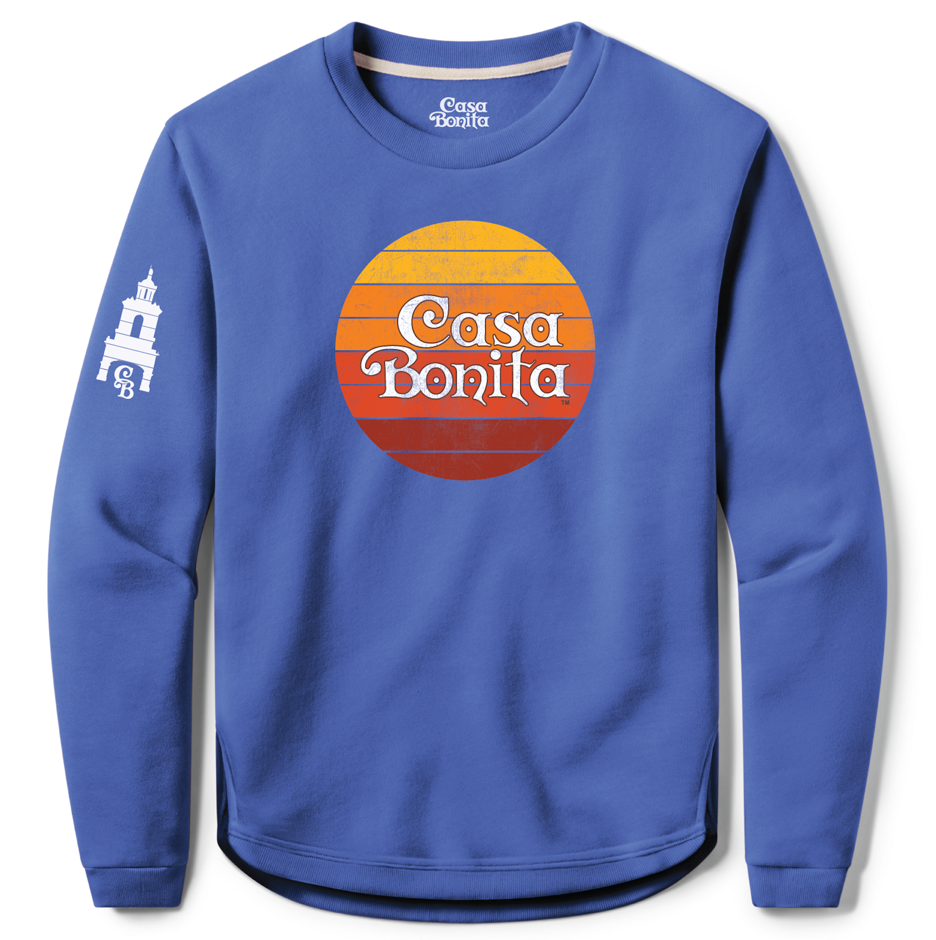 Casa Bonita Women's Royal Sunset Circle Crew Sweatshirt