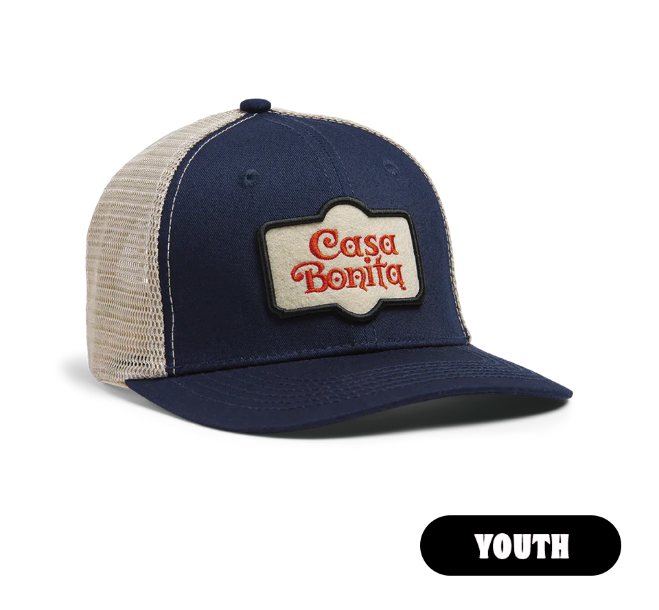 Casa Bonita Youth Navy Patch Structured Trucker Snapback
