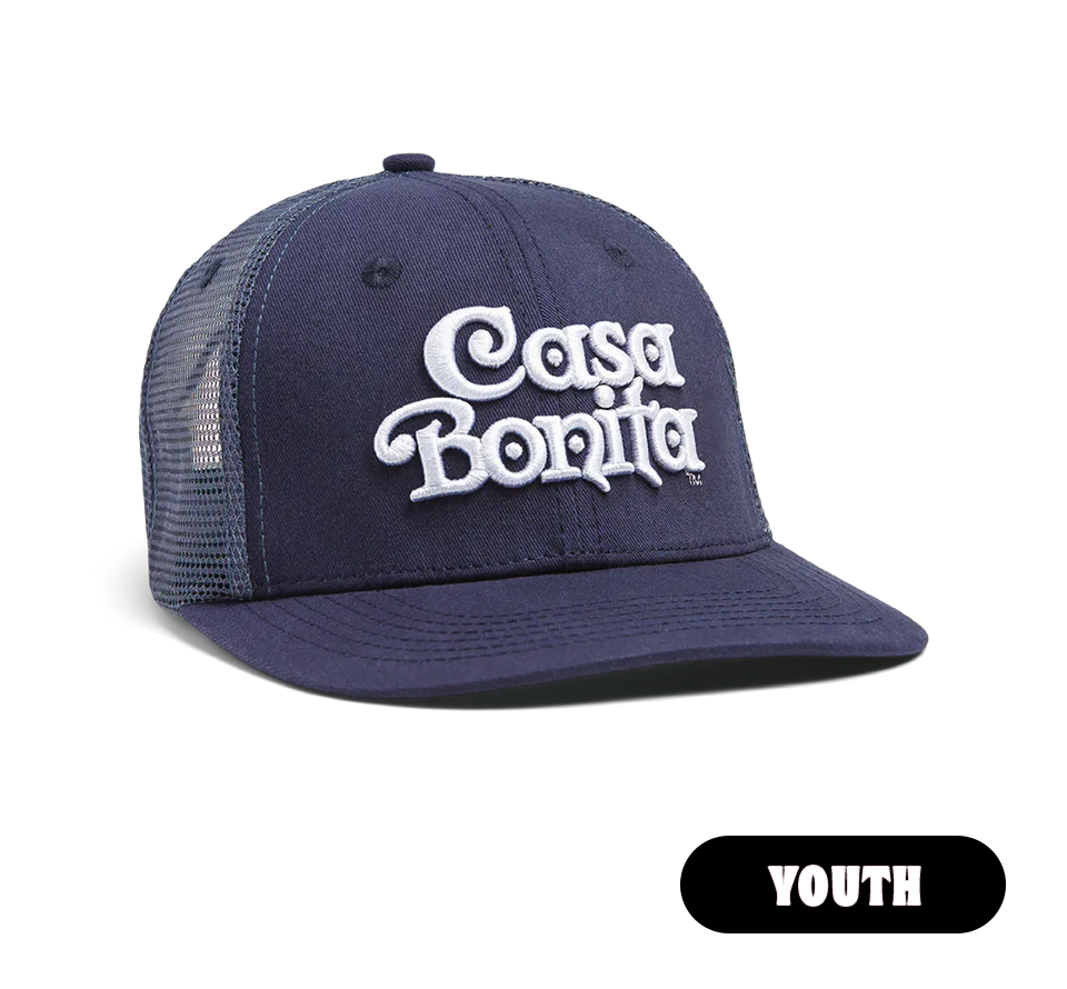 Casa Bonita Youth Navy Classic Logo Trucker Snapback