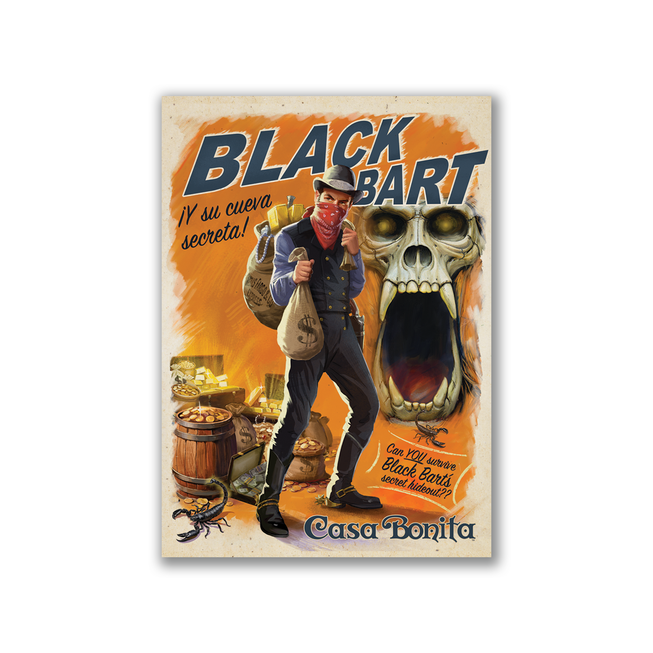 Casa Bonita Black Bart's Treasure Sticker