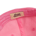 Casa Bonita Pink Corduroy Chain Stitch Logo Flat Brim Hat