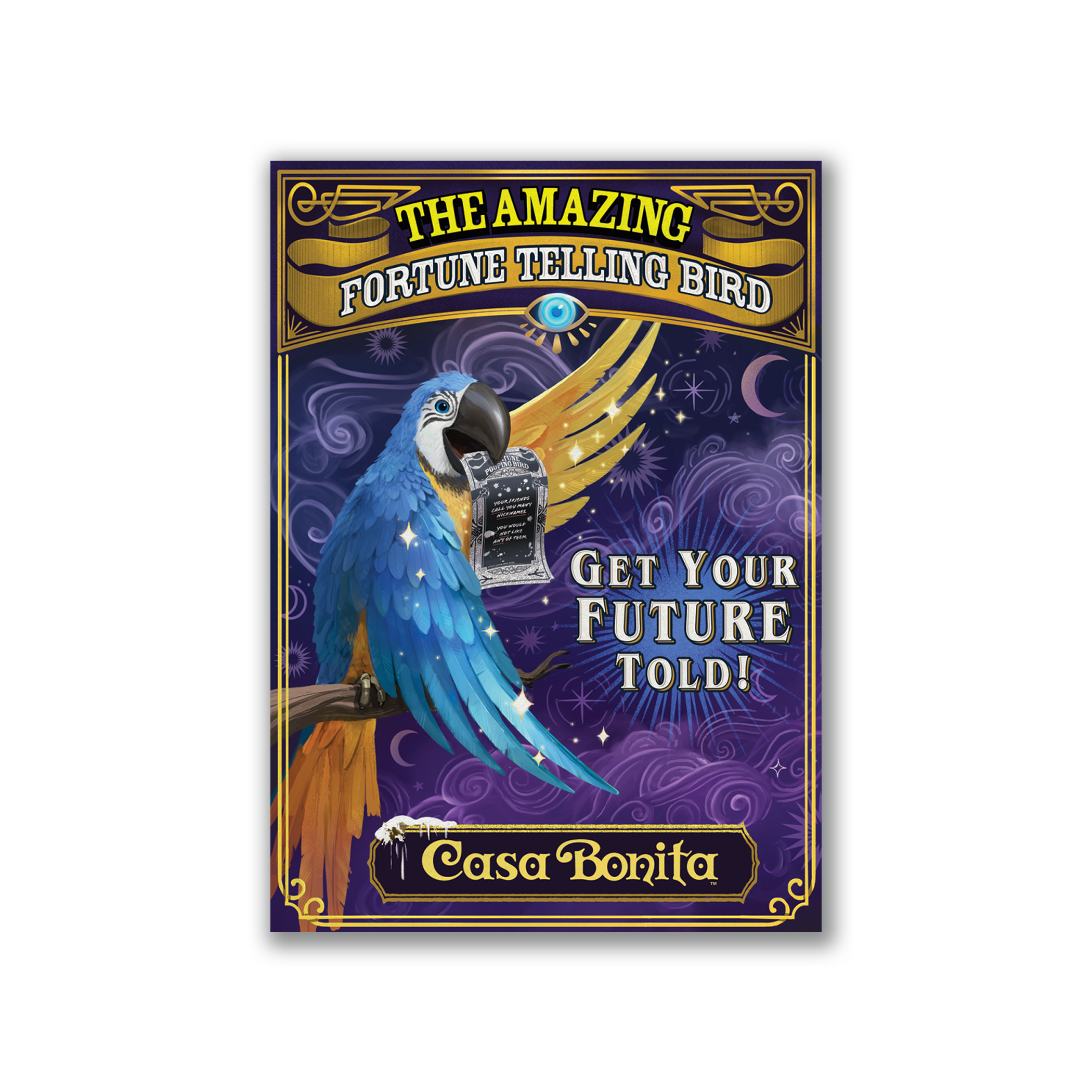 Casa Bonita Fortune Telling Bird Sticker