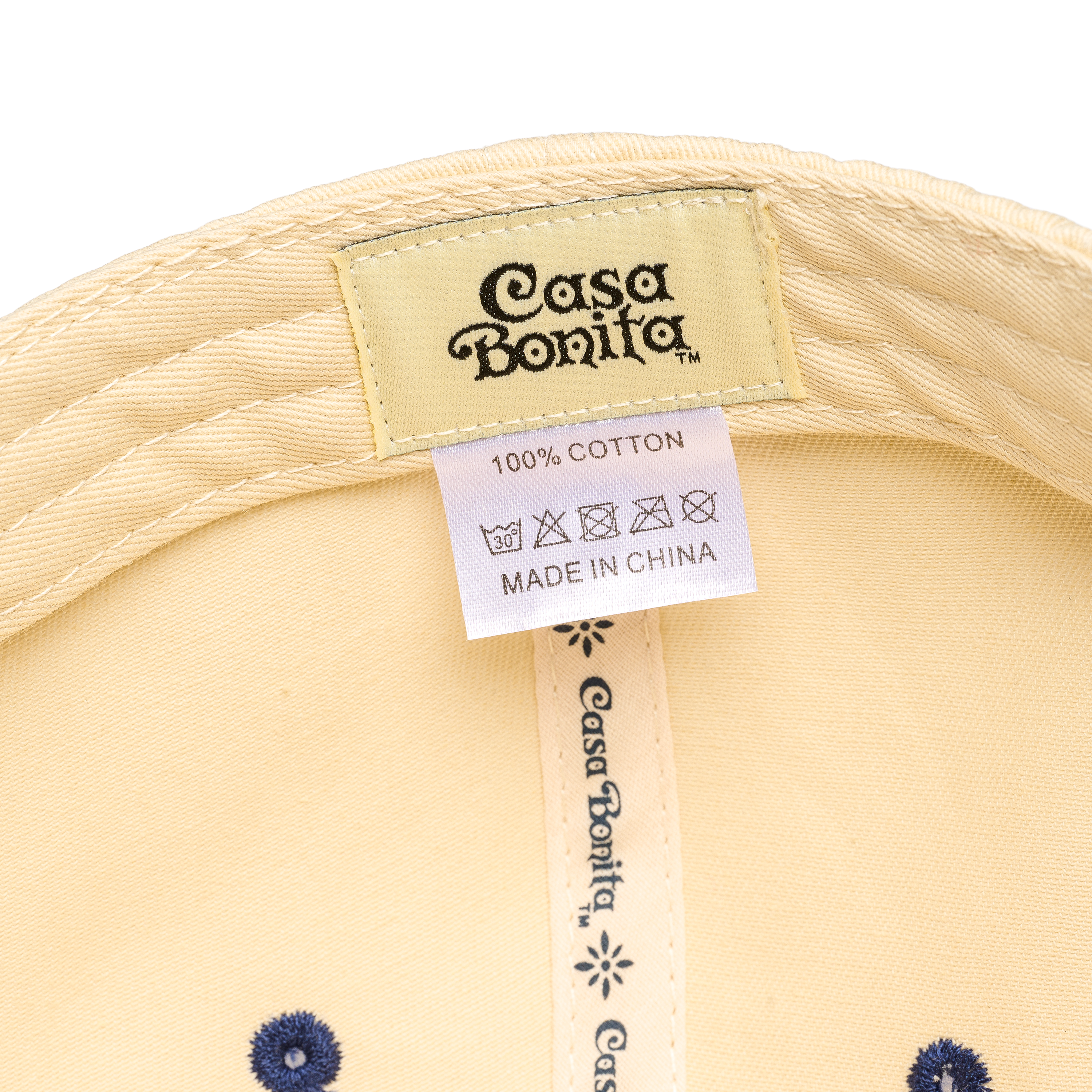 Casa Bonita Cream Two-Tone Vintage Waterfall A-Frame Hat