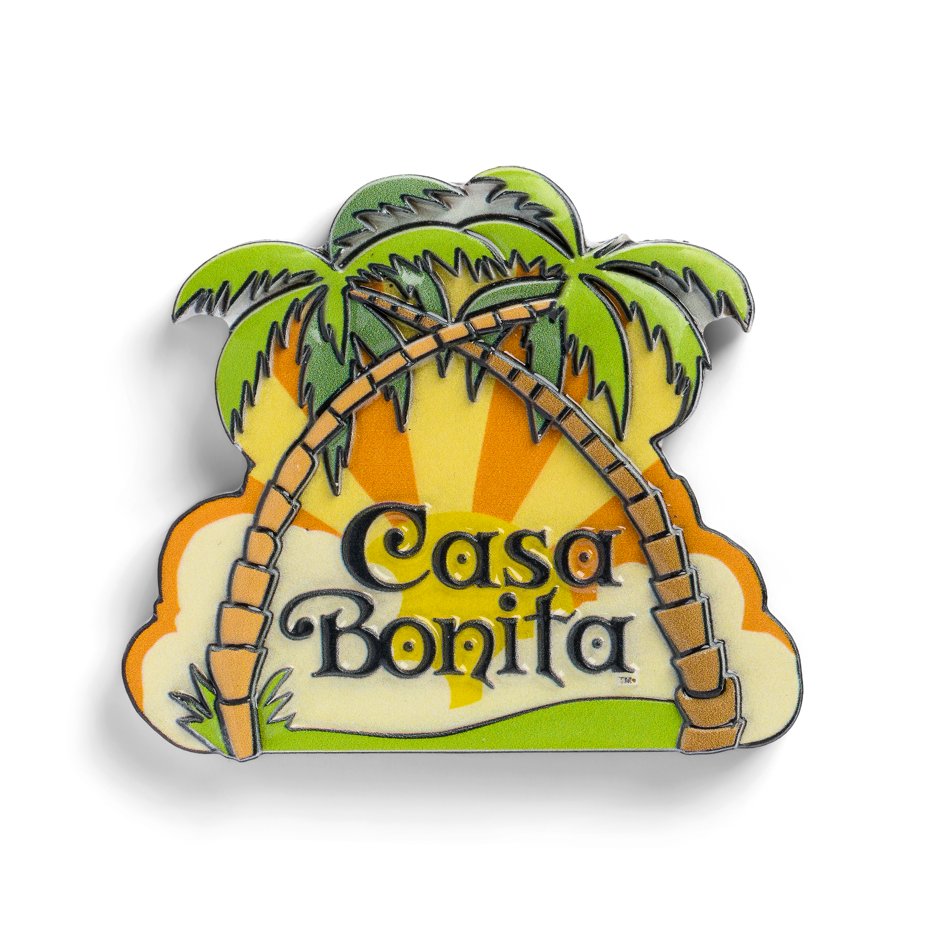 Casa Bonita Retro Palm Trees Magnet