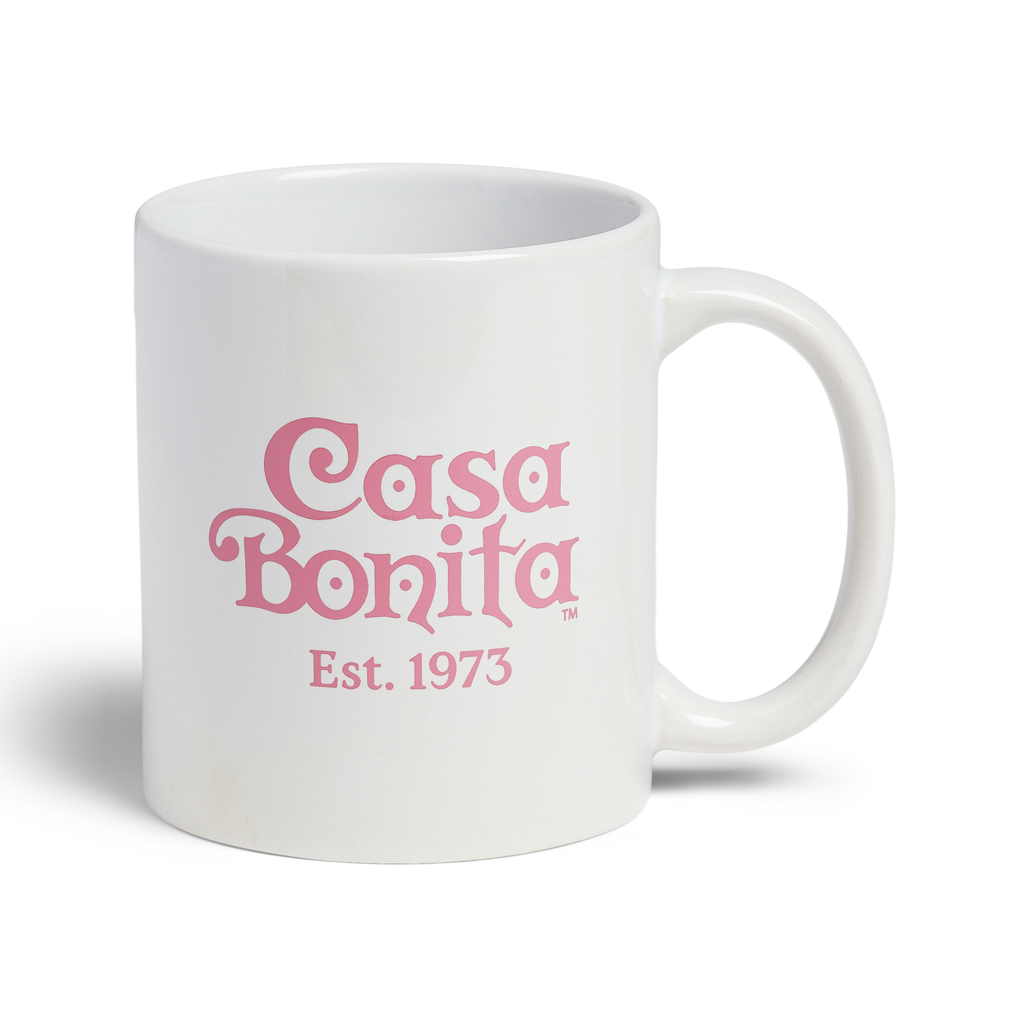 Casa Bonita Pink Est Logo C-Handle Mug