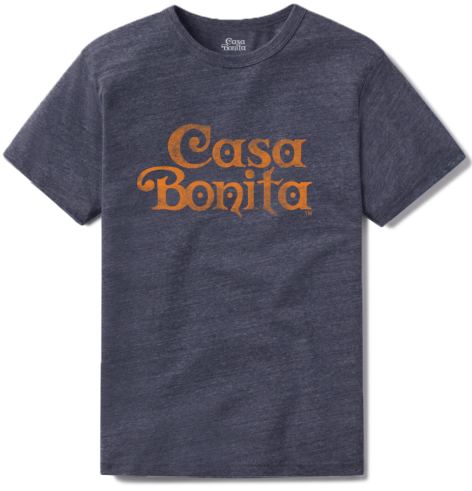 Casa Bonita Navy Distressed Logo T-Shirt