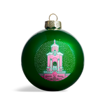 Casa Bonita Green Twilight Tower Glass Ball Ornament