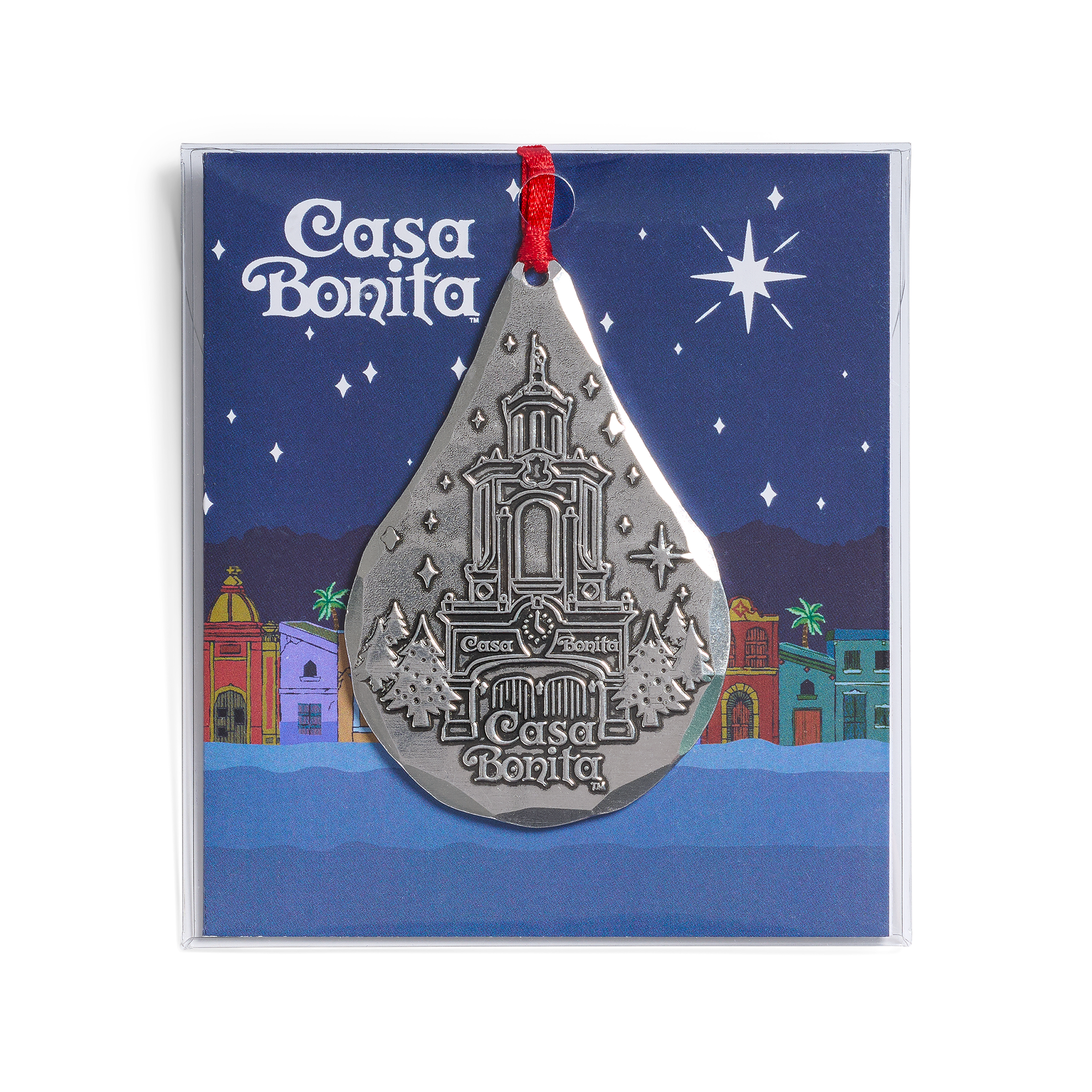 Casa Bonita Aluminum Teardrop Ornament