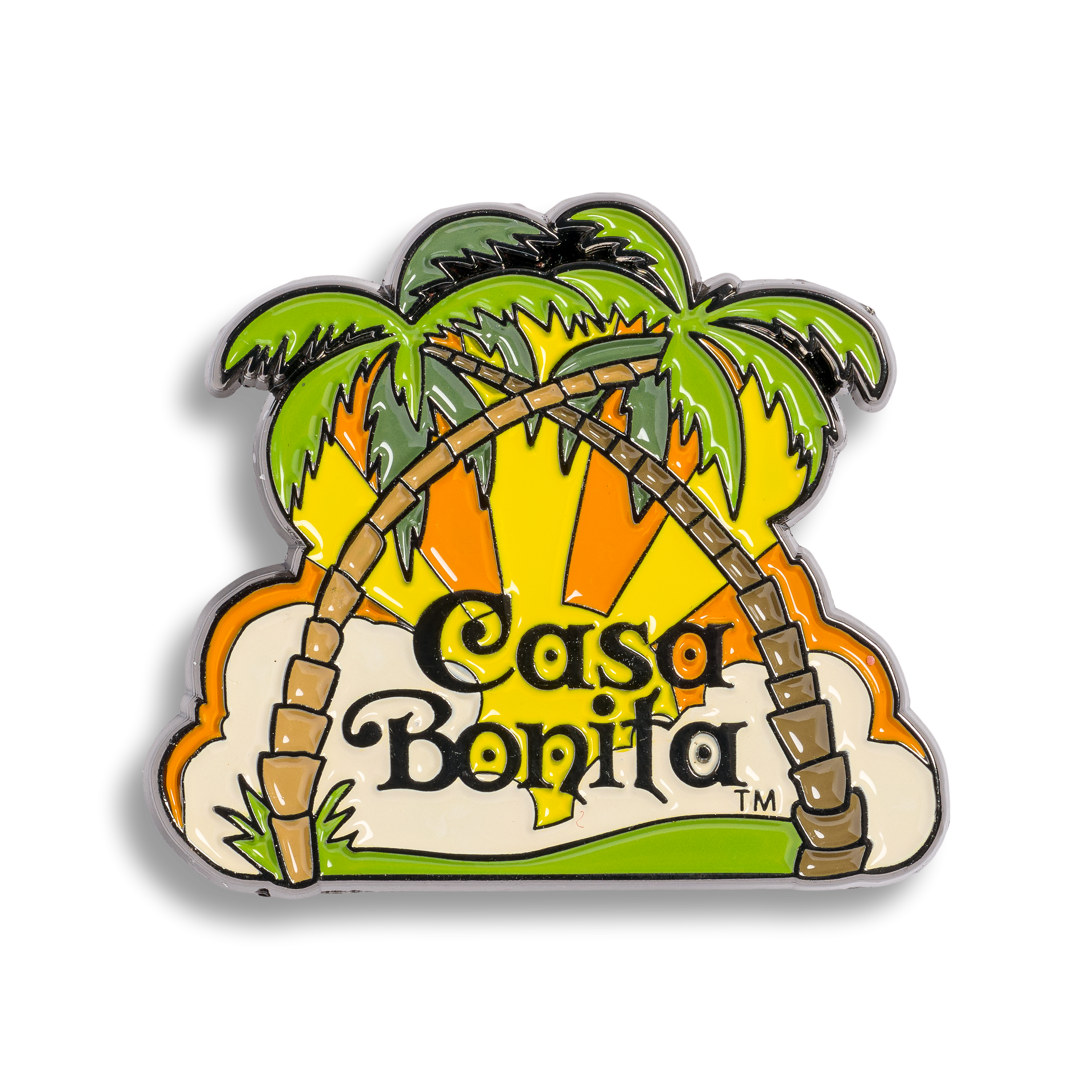 Casa Bonita Retro Palm Trees Enamel Pin