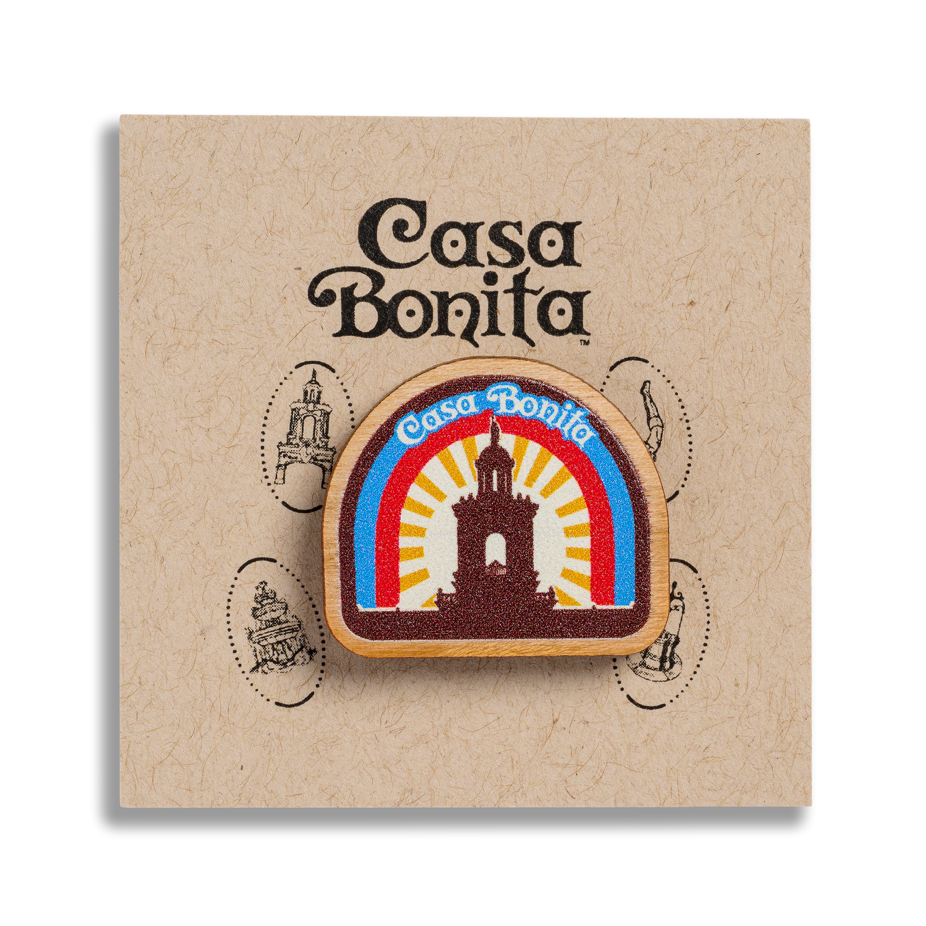 Casa Bonita Sunrise Tower Wooden Pin