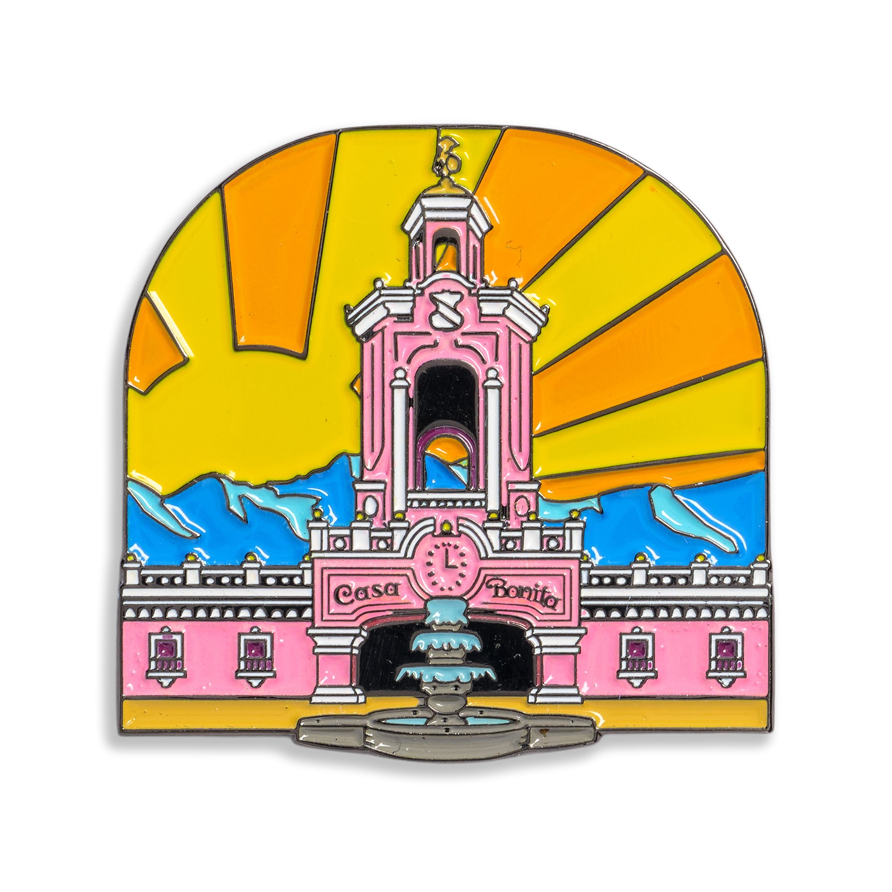 Casa Bonita Retro Tower Enamel Pin