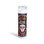 Casa Bonita Purple Sugar Skull Prayer Candle