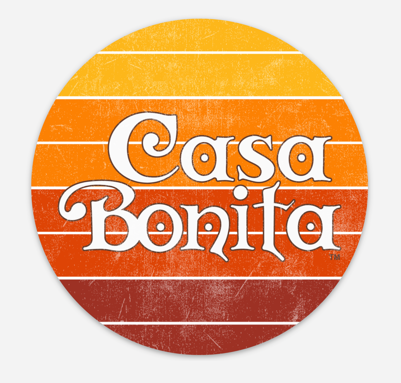 Casa Bonita Sunset Circle Sticker