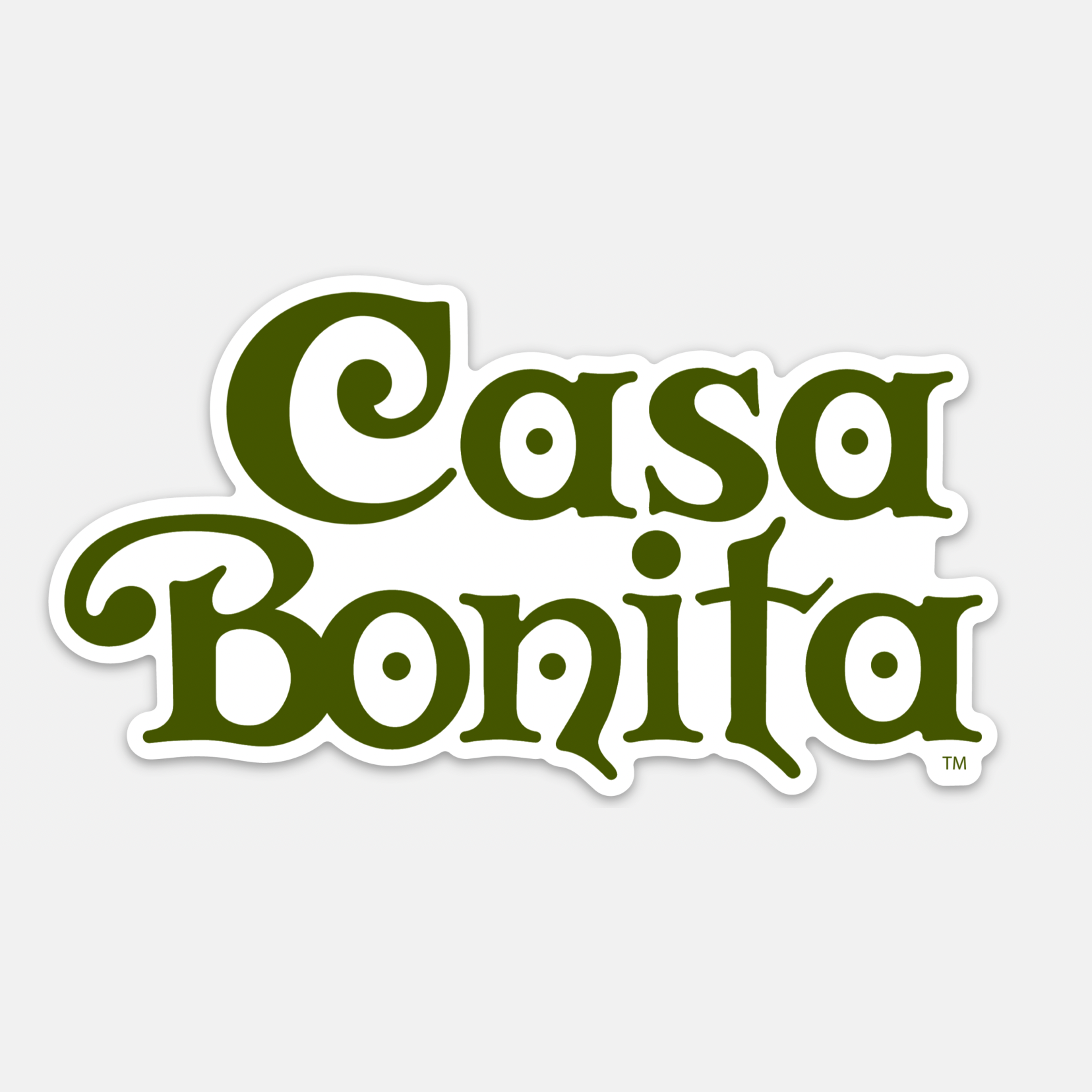 Casa Bonita Green Logo Die Cut Sticker