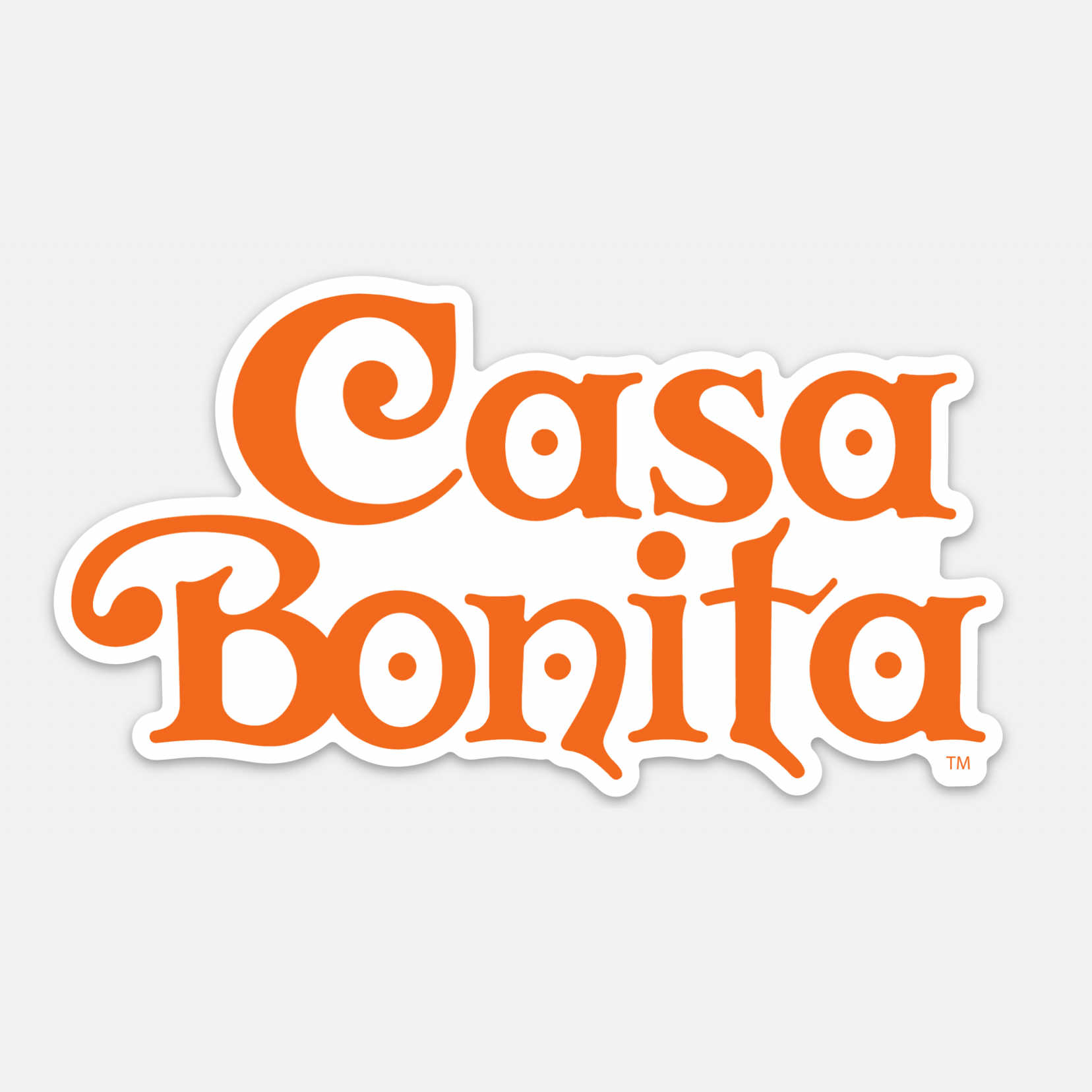 Casa Bonita Orange Logo Die Cut Sticker