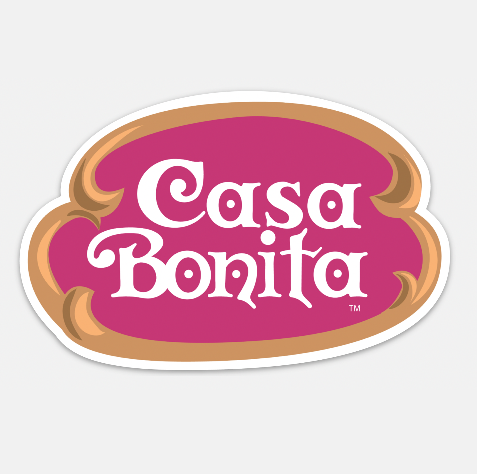 Casa Bonita Pink Crest Die Cut Sticker