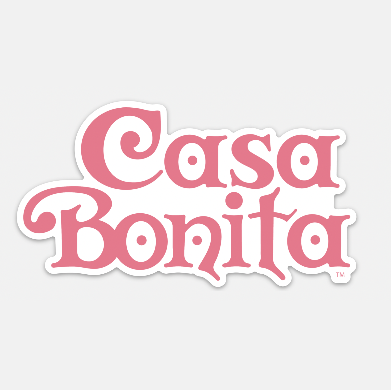 Casa Bonita Pink Logo Die Cut Sticker