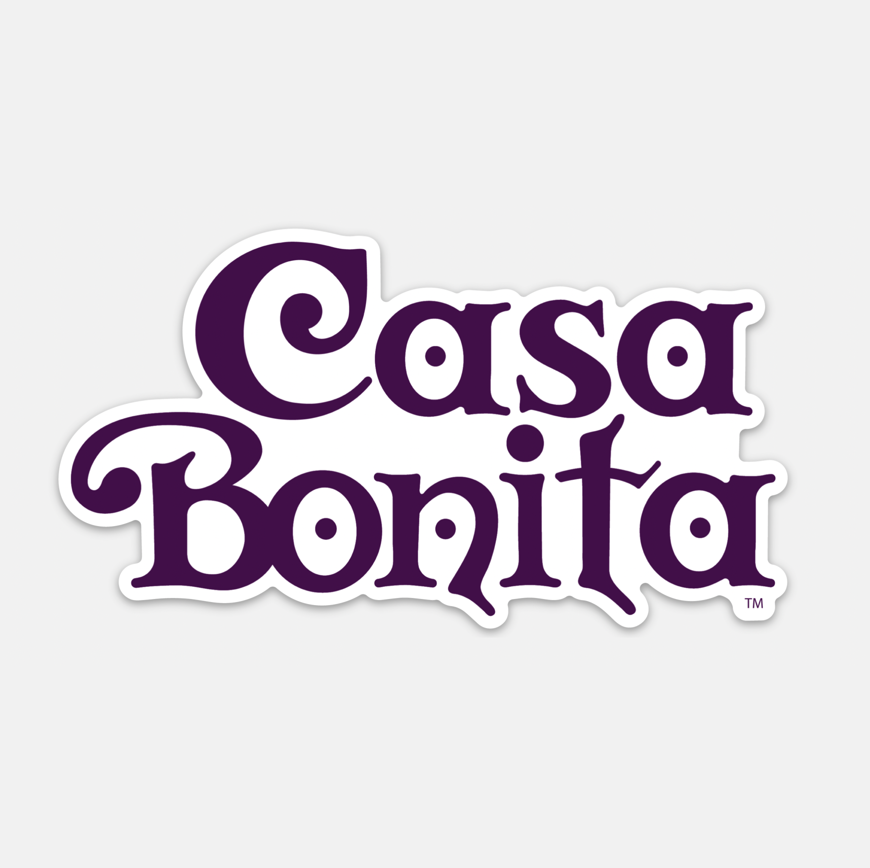 Casa Bonita Purple Logo Die Cut Sticker