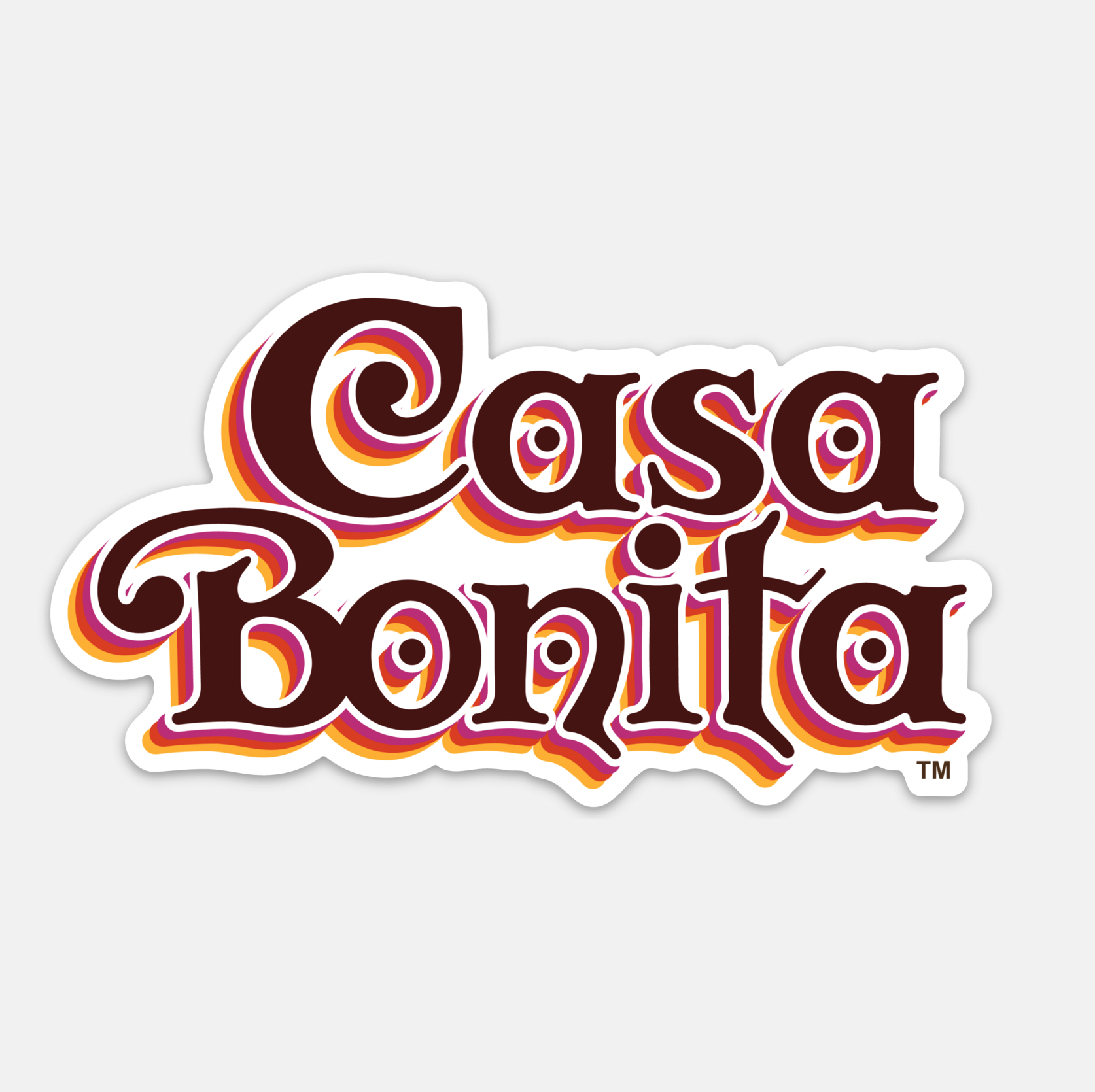 Casa Bonita Tri Stack Logo Die Cut Sticker