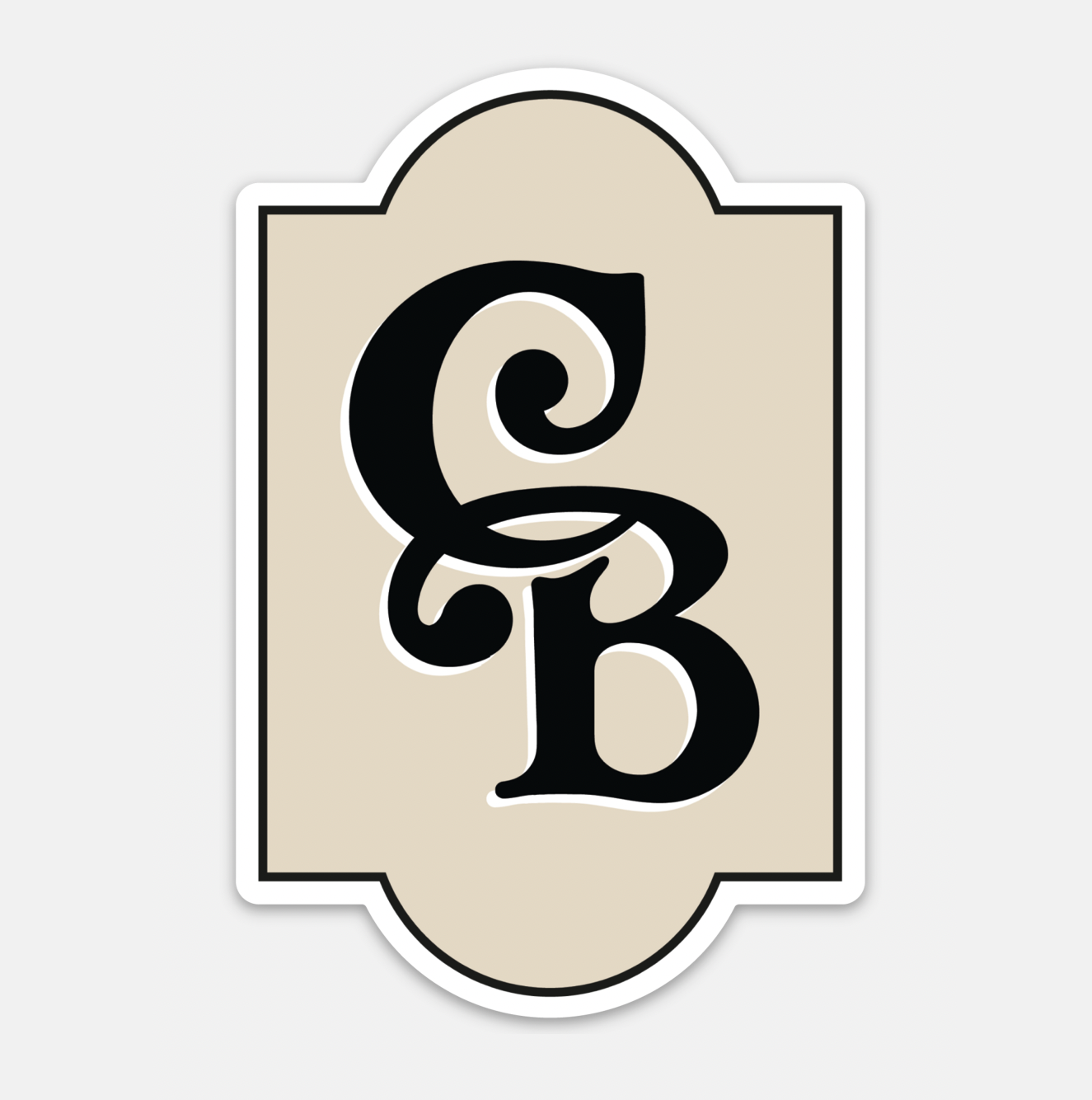 Casa Bonita Offset Monogram Die Cut Sticker