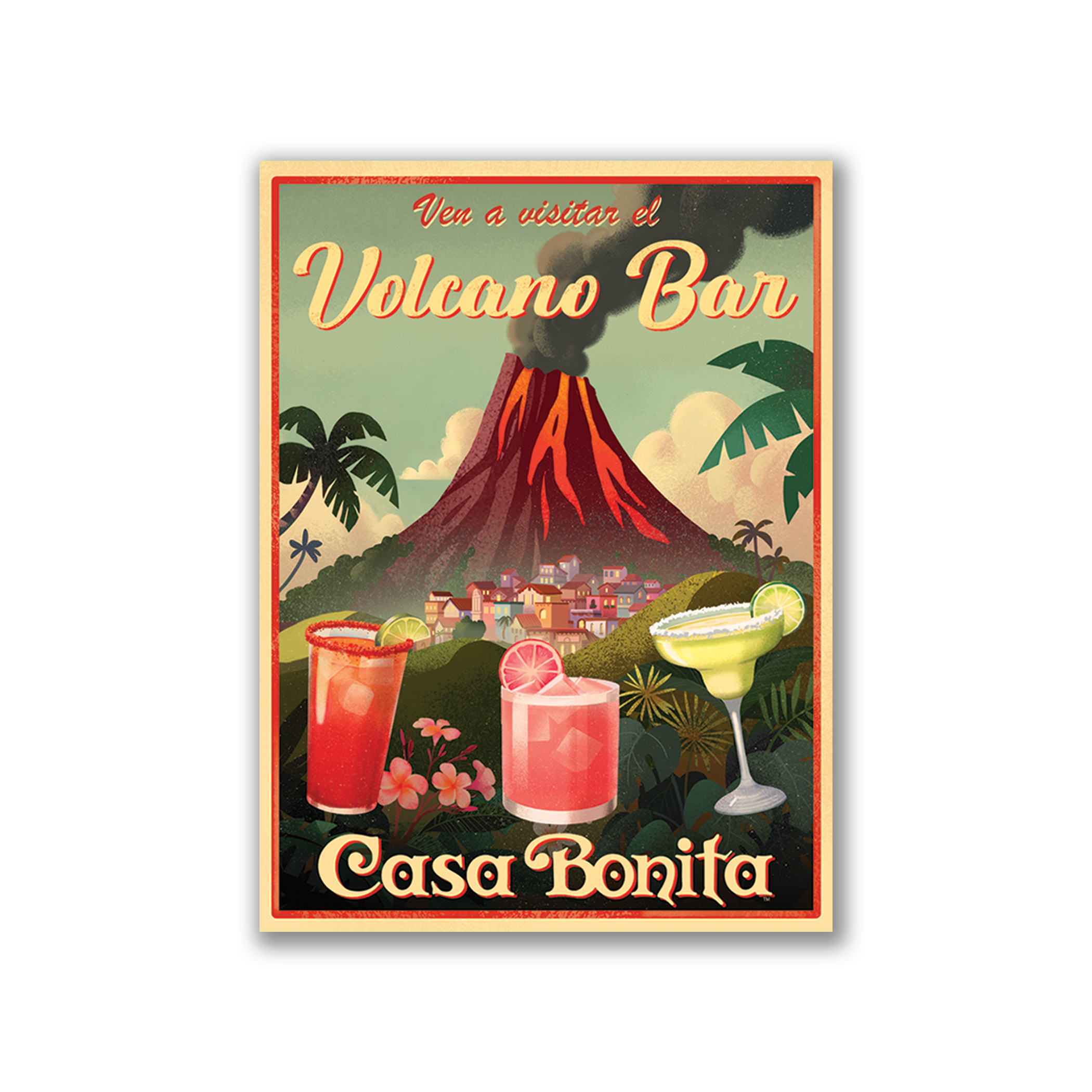 Casa Bonita Volcano Bar Sticker