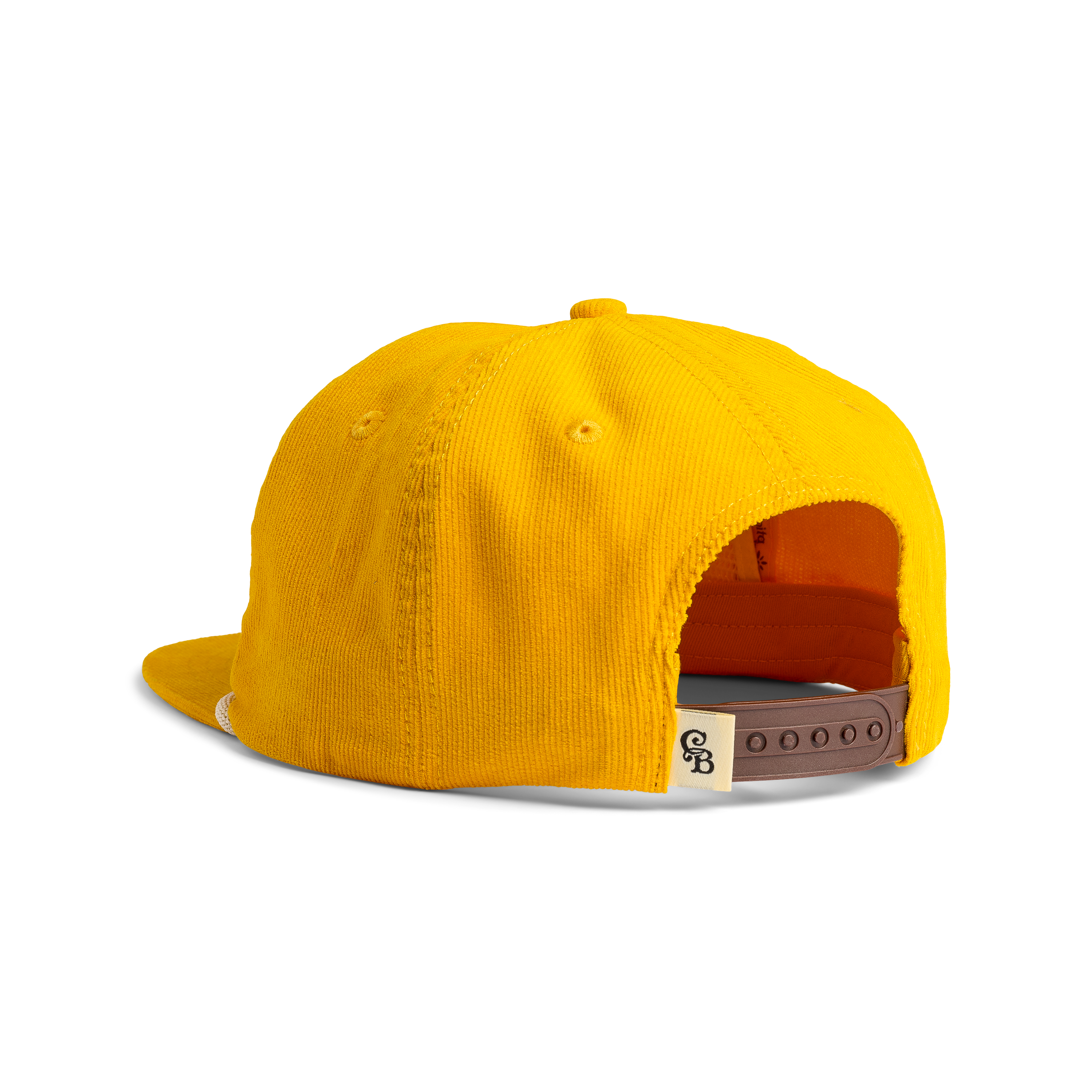 Casa Bonita Mustard Corduroy Sunrise Tower Flat Brim Hat