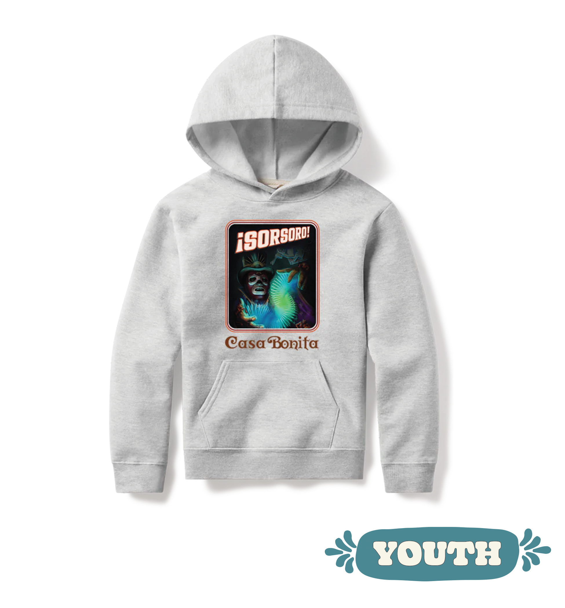 Casa Bonita Youth Gray Sorsoso Hoodie