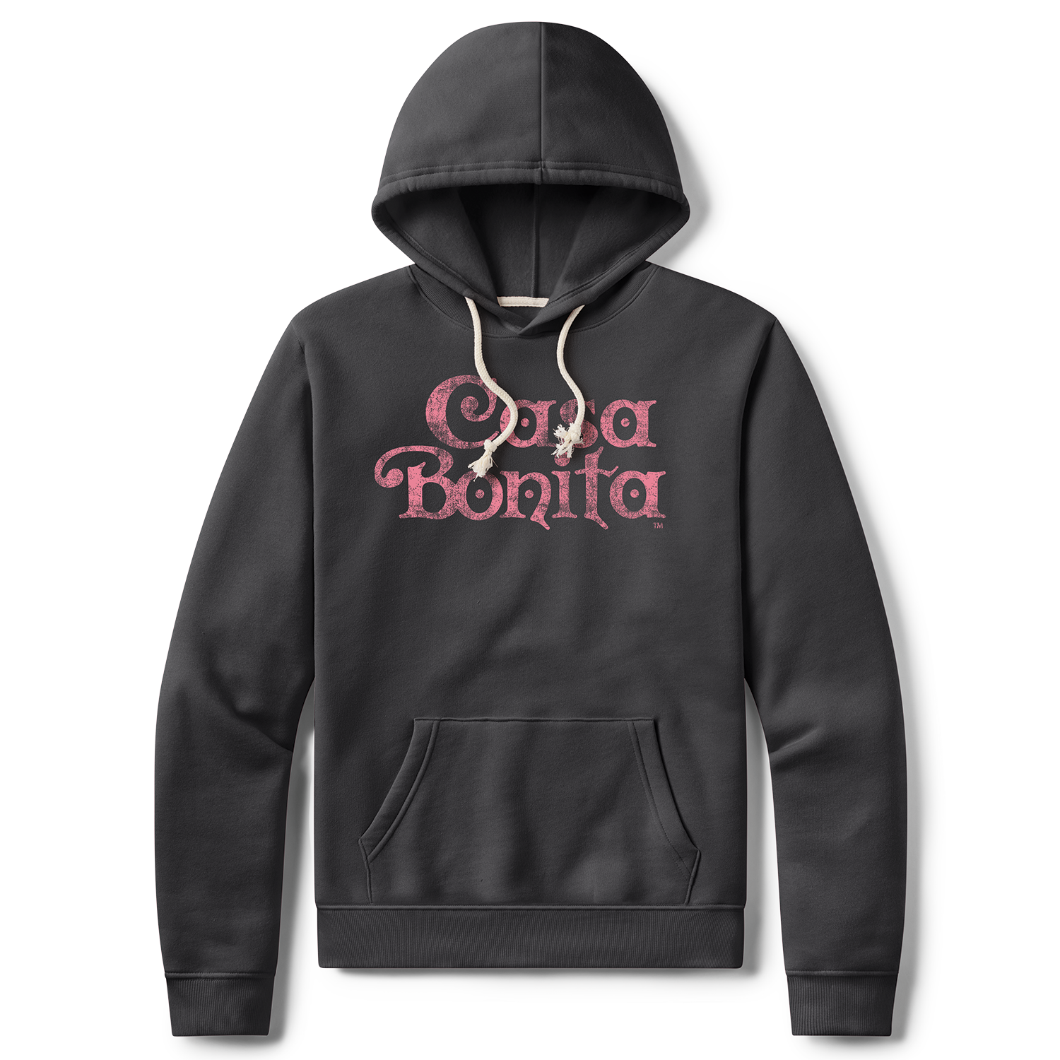 Casa Bonita Black CB Pink Distressed Wordmark Hoodie