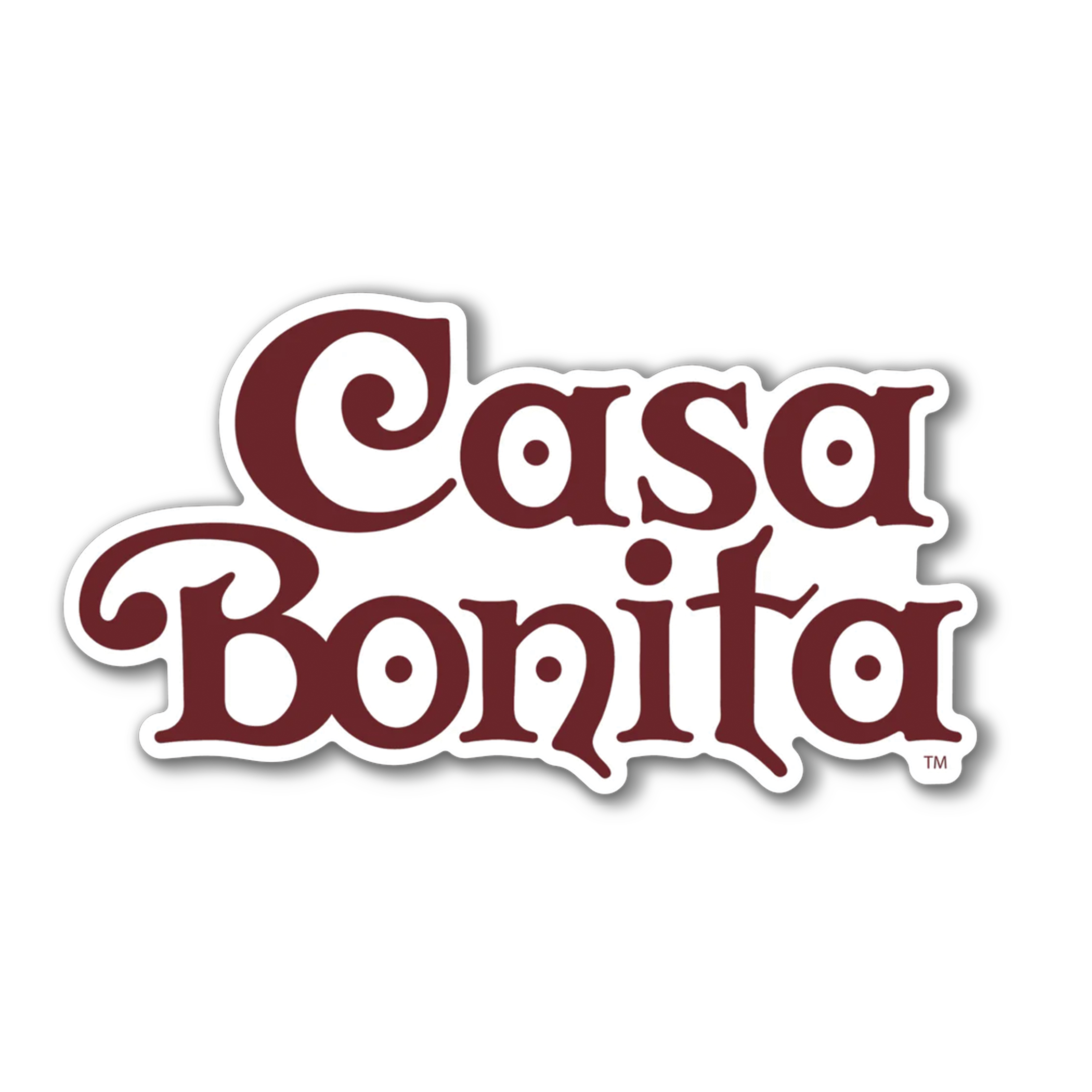 Casa Bonita Brown Logo Die Cut Sticker