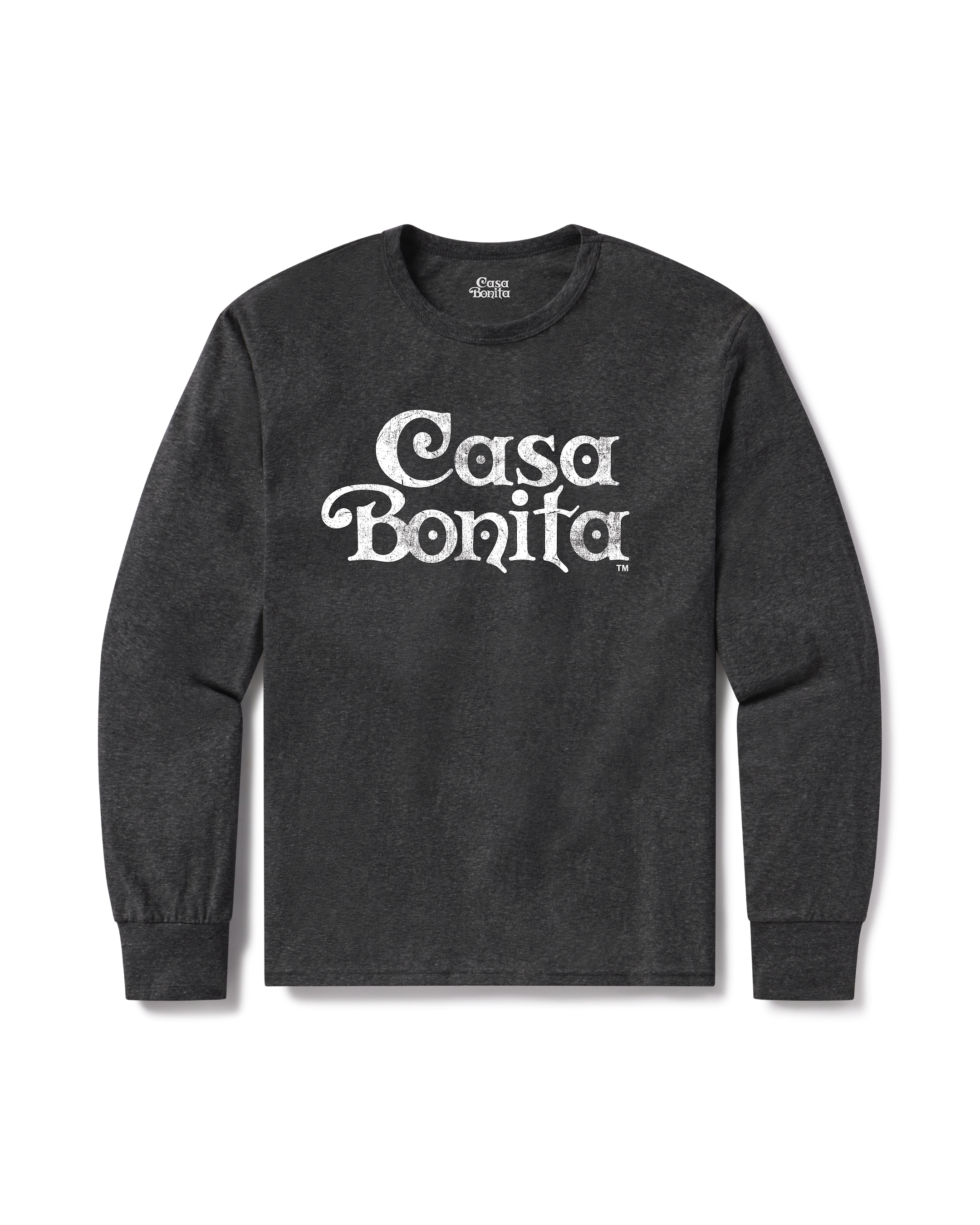 Casa Bonita Black Long Sleeve Distressed Wordmark T-Shirt
