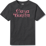 Casa Bonita Charcoal Distressed Pink Logo T-Shirt